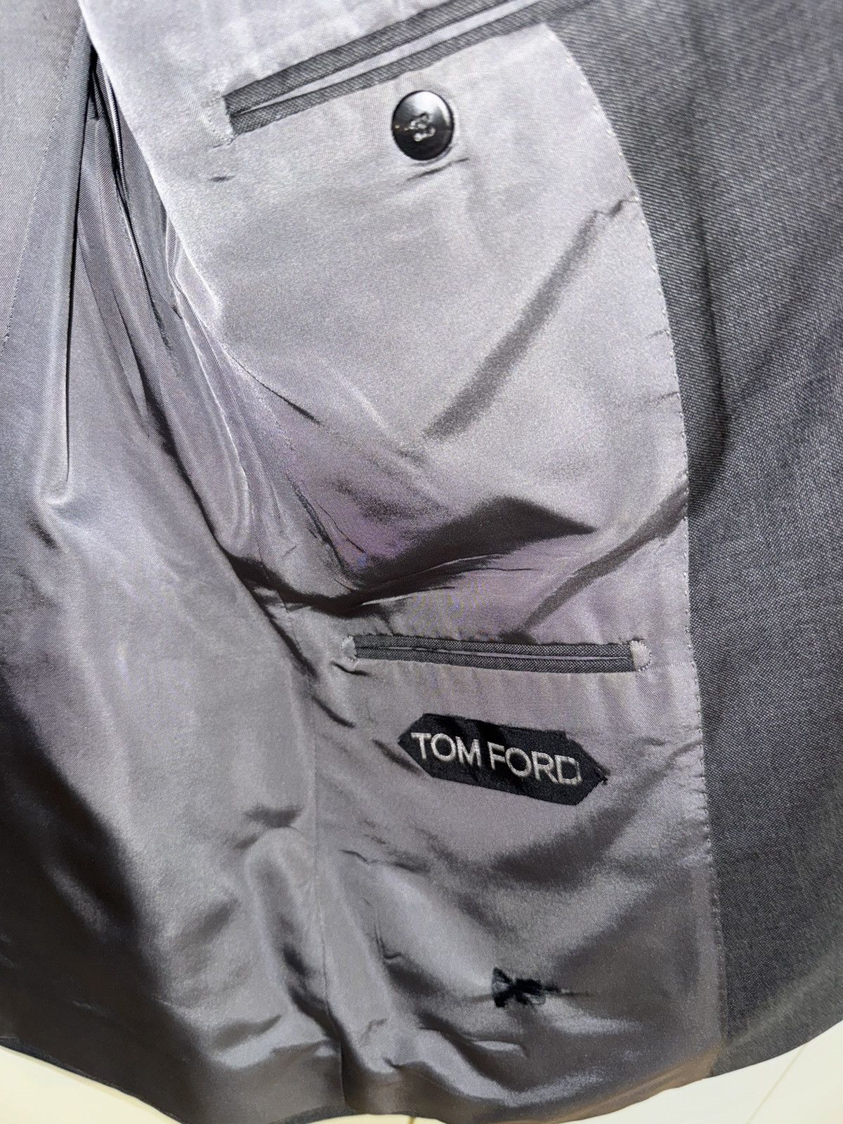 Tom Ford TOM FORD SUIT JACKET GREY Size 40S - 3 Thumbnail