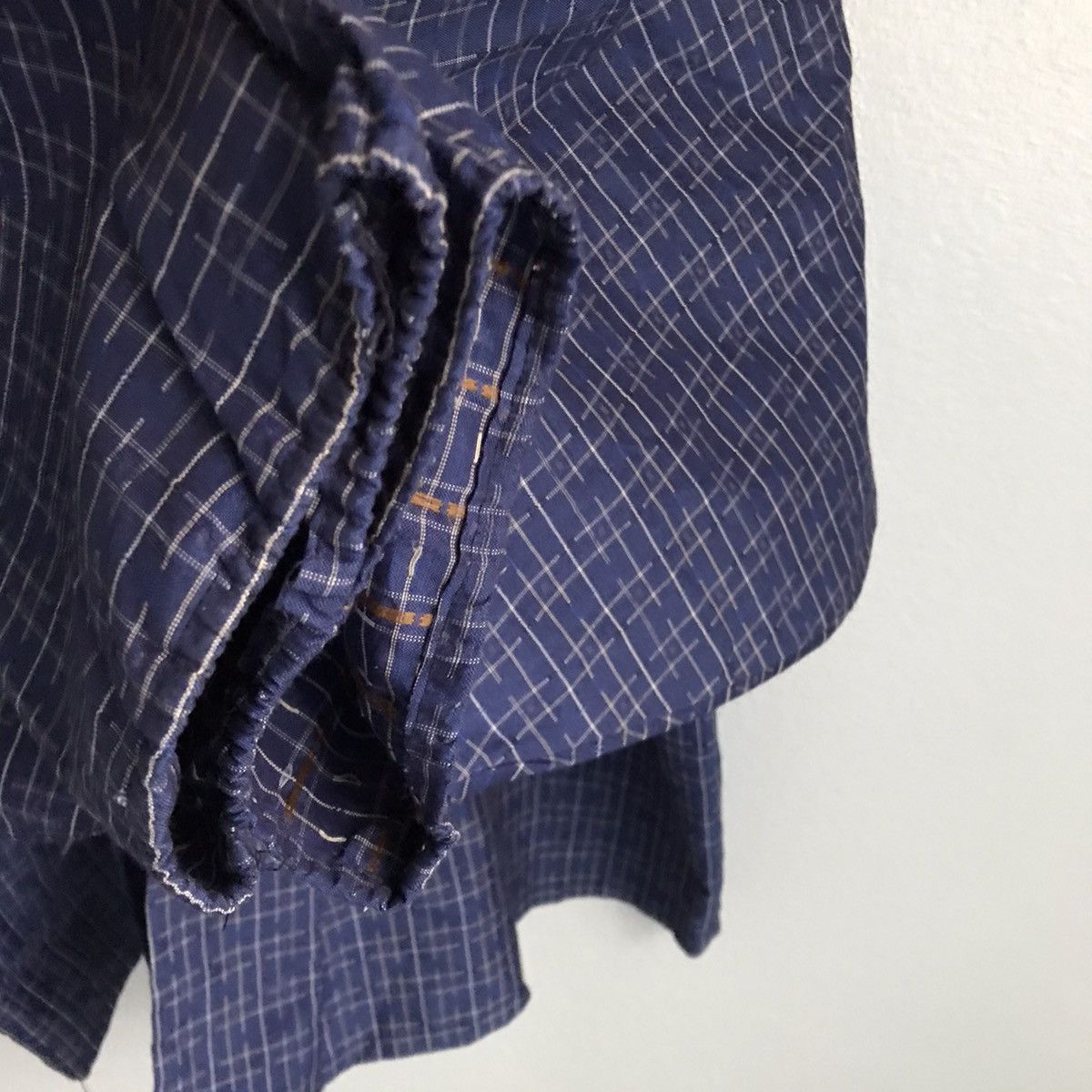 Japanese Brand Vintage kimono over stripes plaid flying coat string closure Size US XL / EU 56 / 4 - 4 Thumbnail