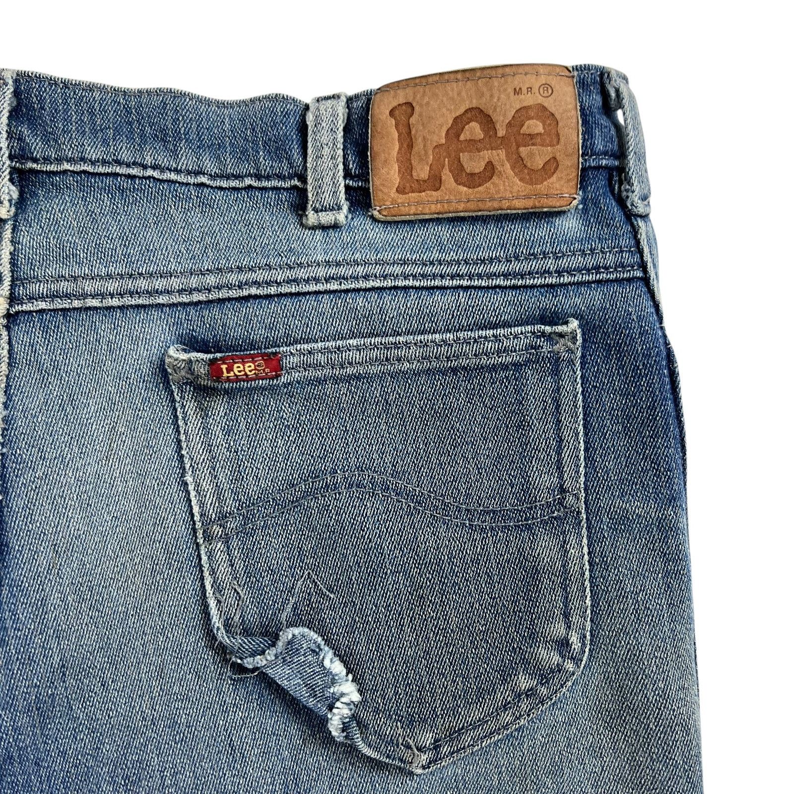 Lee × Vintage Vintage 90s Lee piped faded jeans (35x27) Size US 35 - 3 Thumbnail