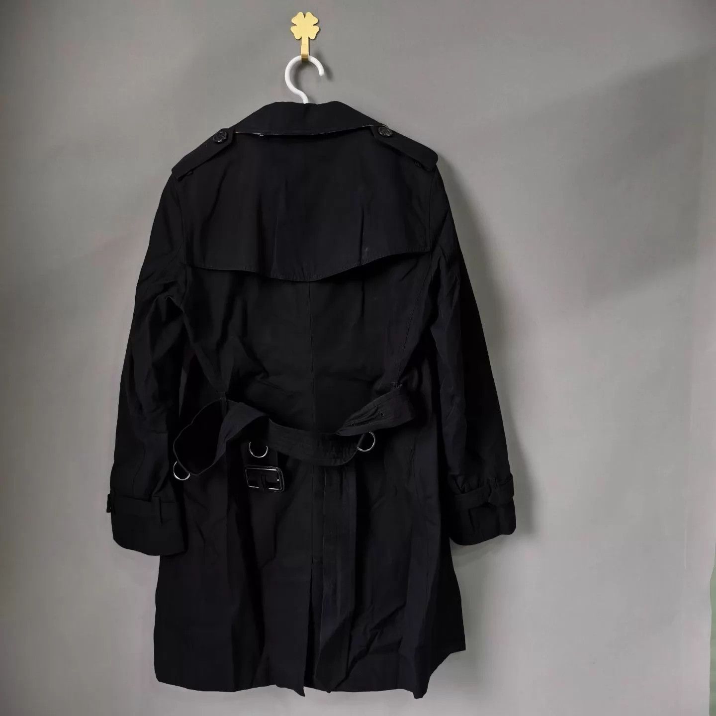 Burberry Burberry Black Trench Coat UK8 99 Size S / US 4 / IT 40 - 2 Thumbnail