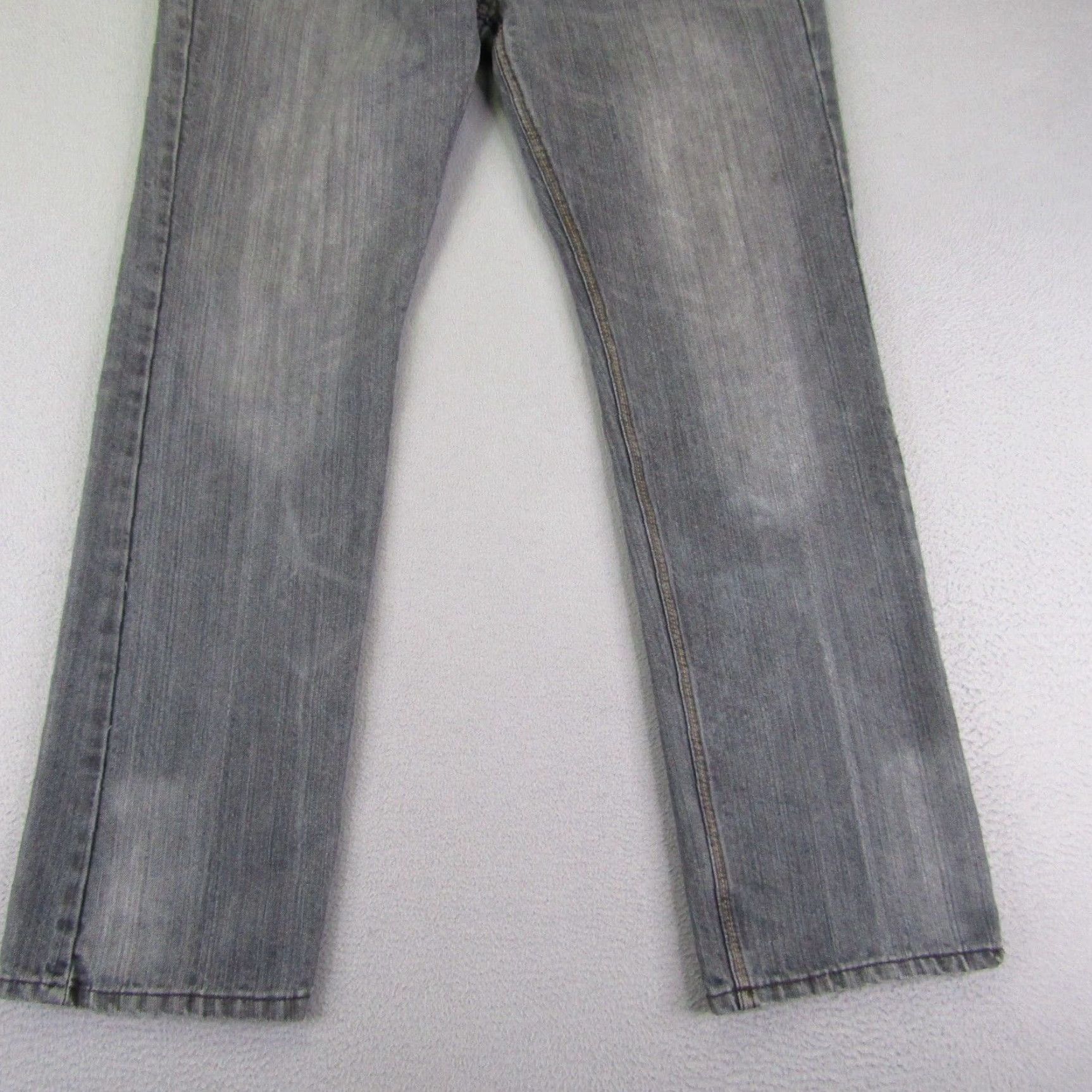 Denime FUSAI Jeans Mens 36x32 Gray Denim Straight Leg Regular Fit Pants Size US 35 - 3 Thumbnail