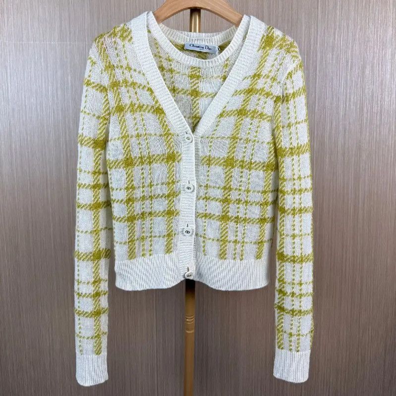 Dior Dior Color Block Wool Cardigan for Women 0089 Size M / US 6-8 / IT 42-44 - 1 Thumbnail