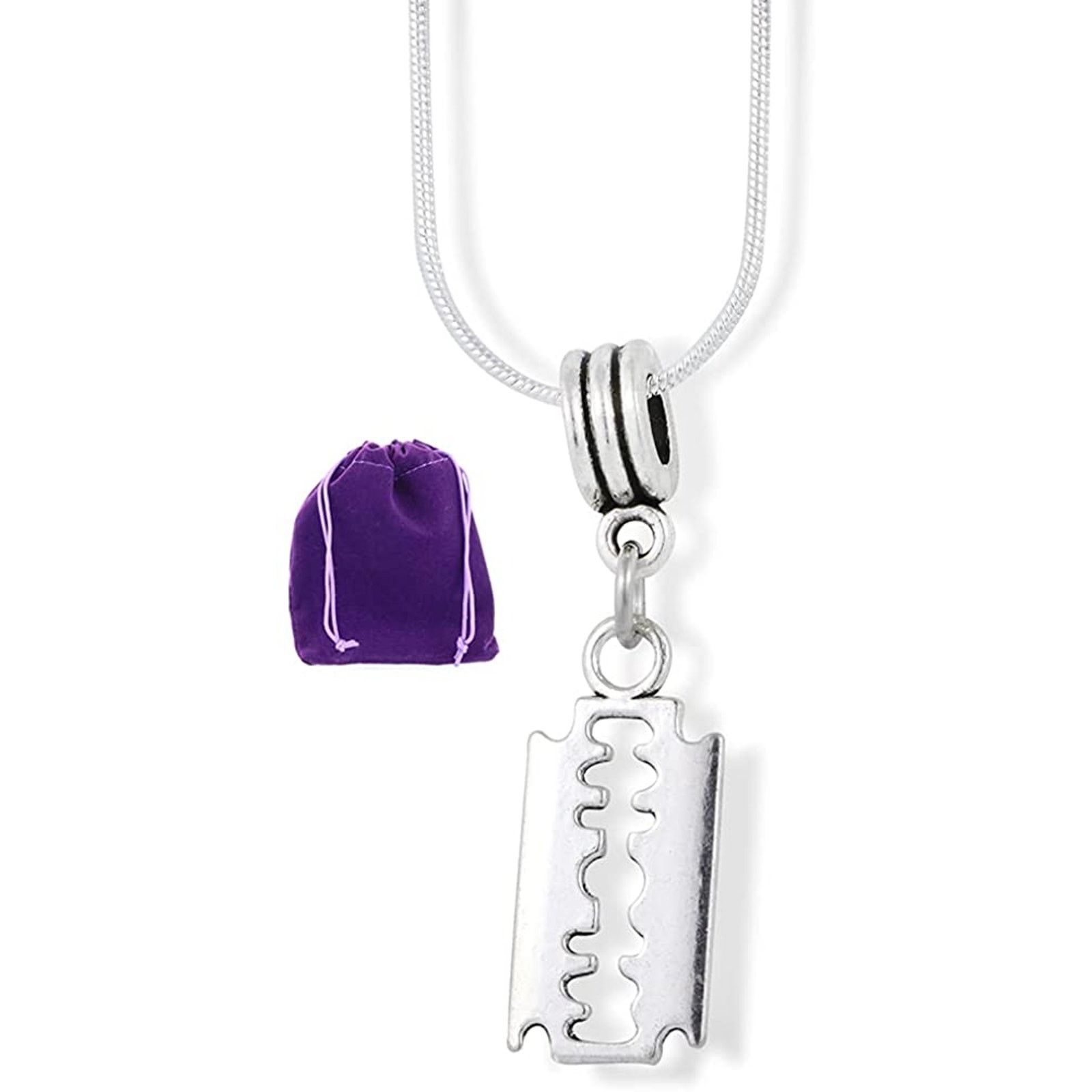 & Other Stories Razor Blade Goth Gothic Charm Snake Chain Necklace Size ONE SIZE - 1 Thumbnail