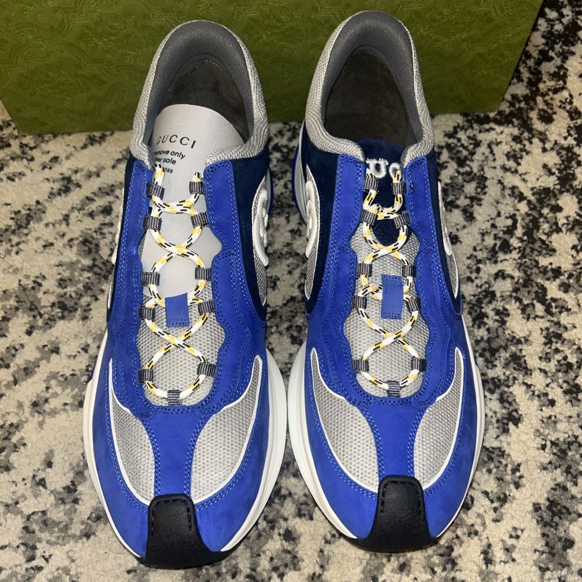 Gucci Gucci Run Sneaker Blue size 12 Size US 12 / EU 45 - 2 Thumbnail