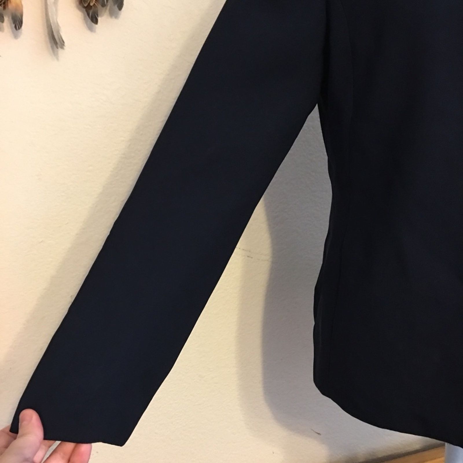 Worthington navy zip front blazer jacket NWOT