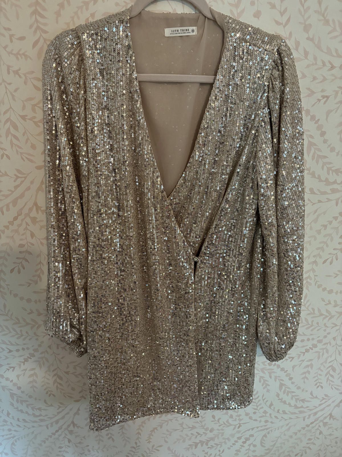 Designer NWOT 12th Tribe Sparkling Sequin Dress Size L / US 10 / IT 46 - 6 Thumbnail