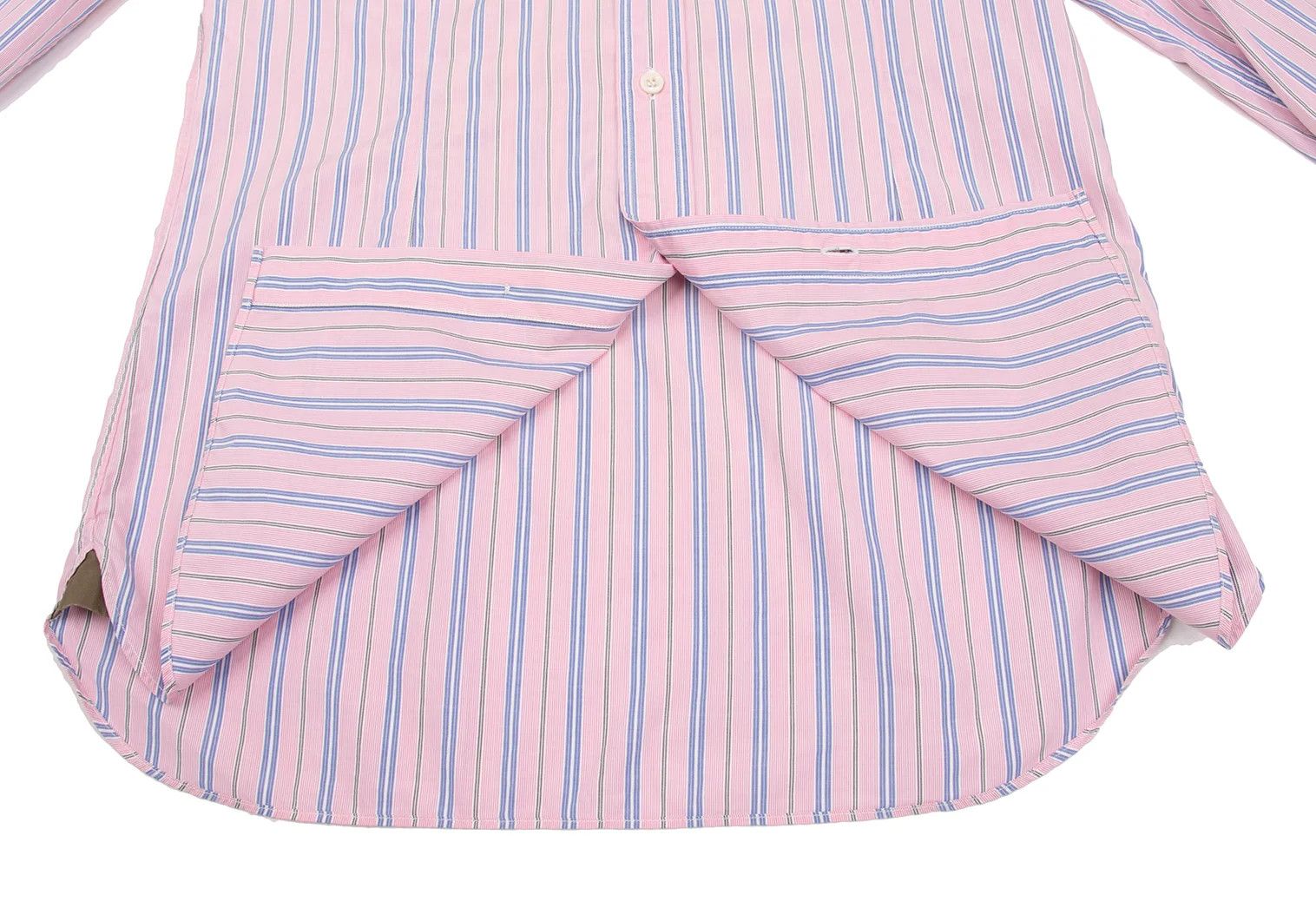Junya Watanabe Camouflage Yoke Stripe Shirt in Pink Sax Size US S / EU 44-46 / 1 - 12 Thumbnail