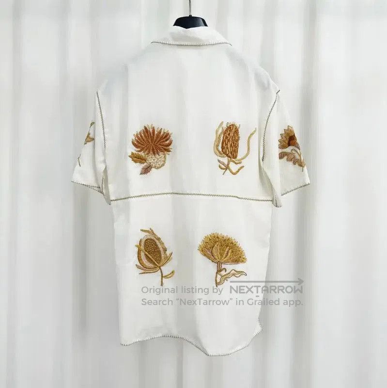 Dior Dior Embroidered White Cotton Summer Shirt . Size S / US 4 / IT 40 - 2 Thumbnail