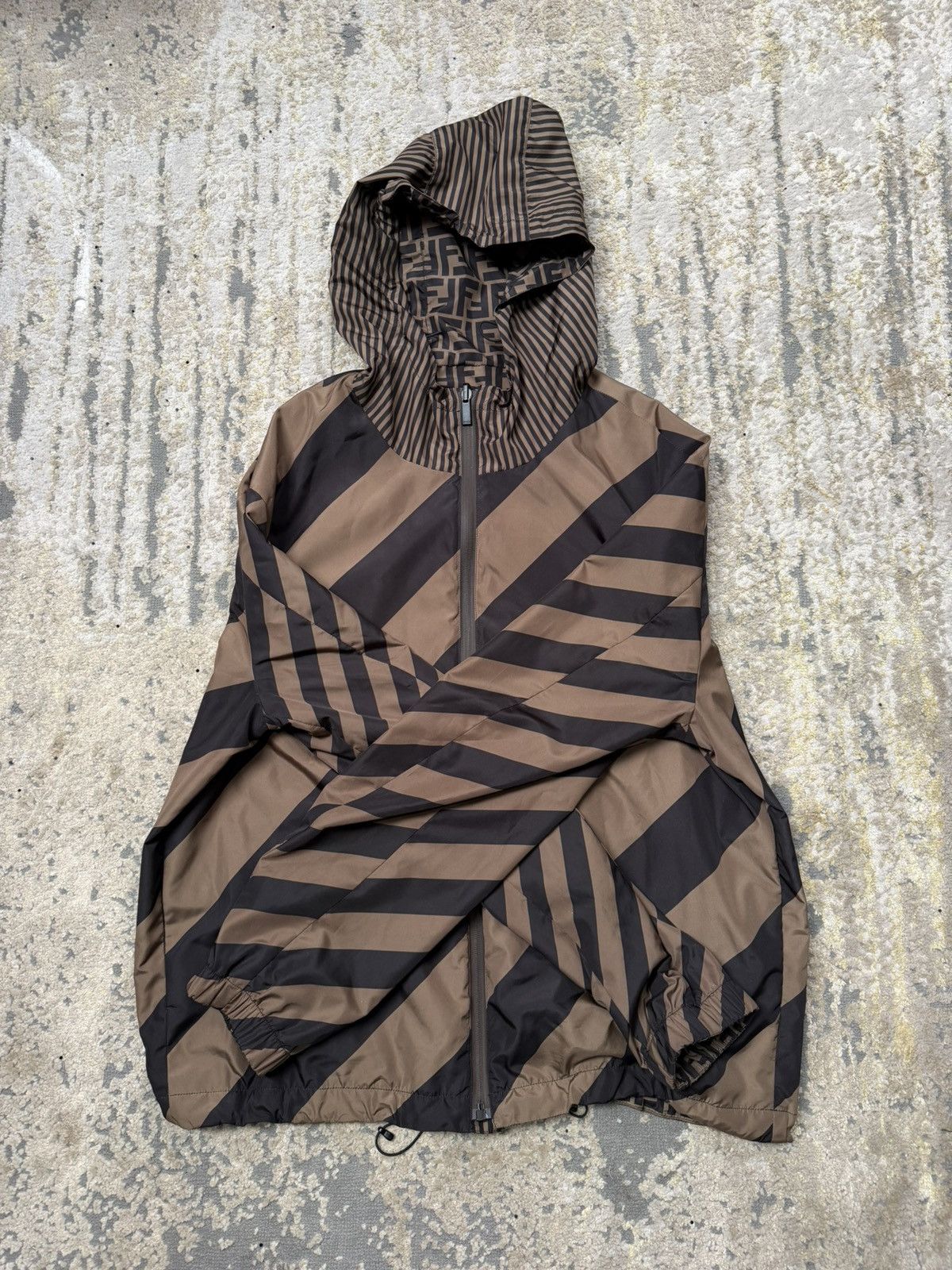 Fendi Fendi FF Monogram Windbreaker Jacket (Brown) Size 52 Size US L / EU 52-54 / 3 - 5 Thumbnail