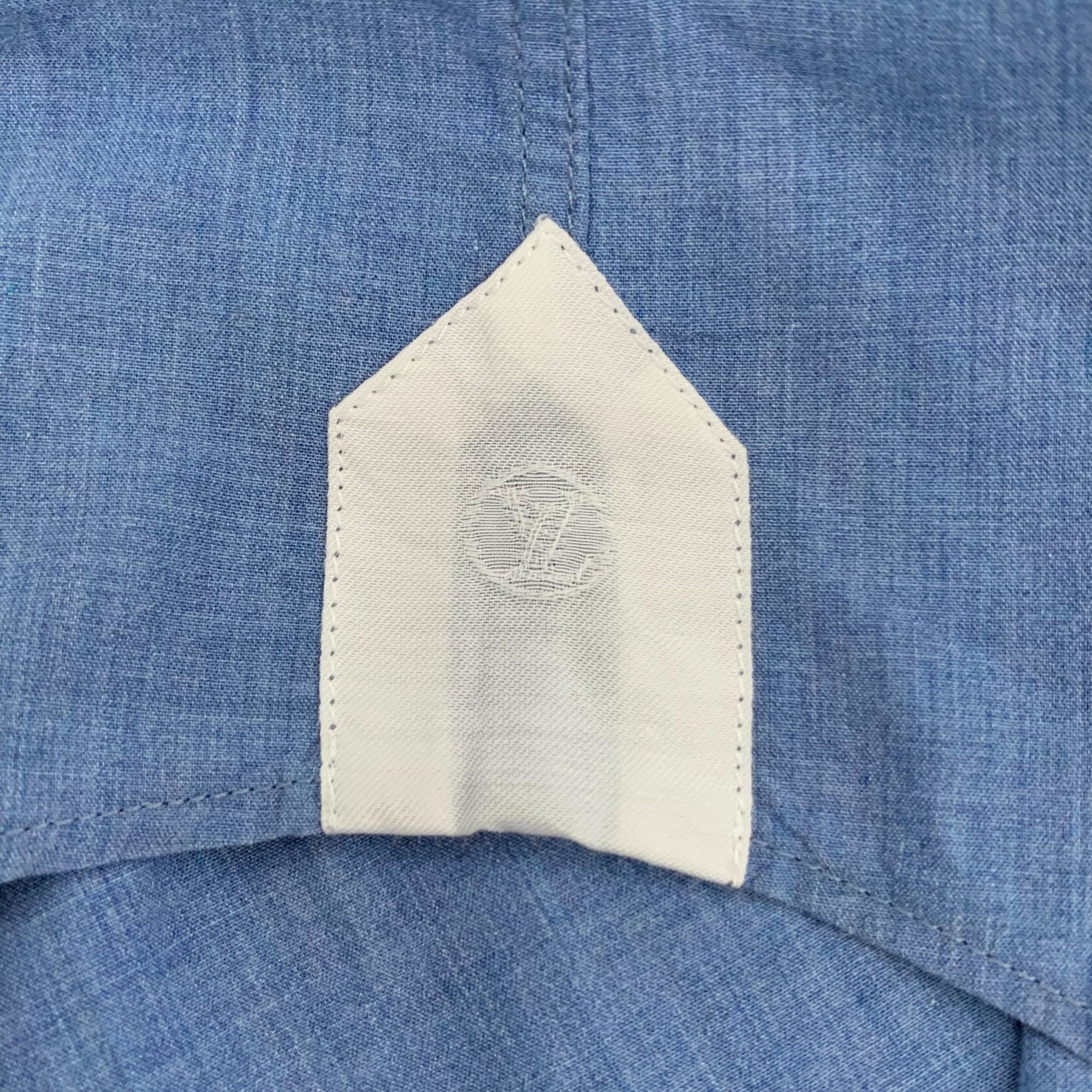 Louis Vuitton Louis Vuitton Blue Logo Cotton Long-Sleeve Shirt (Size M) Size US M / EU 48-50 / 2 - 4 Thumbnail