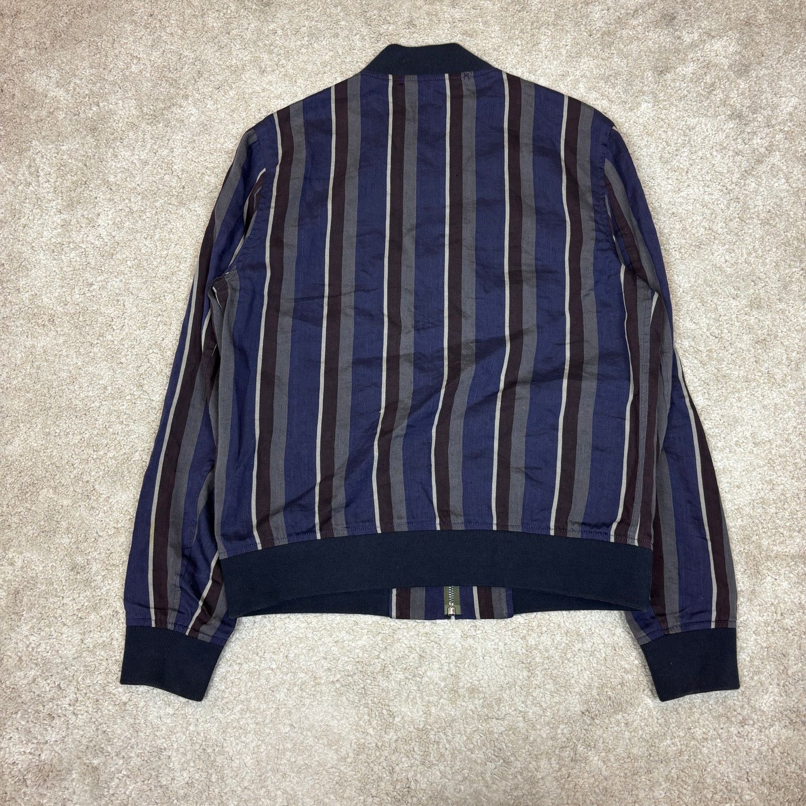 Todd Snyder Todd Snyder Striped Linen Blend Bomber Jacket Men's Small Size US S / EU 44-46 / 1 - 3 Thumbnail