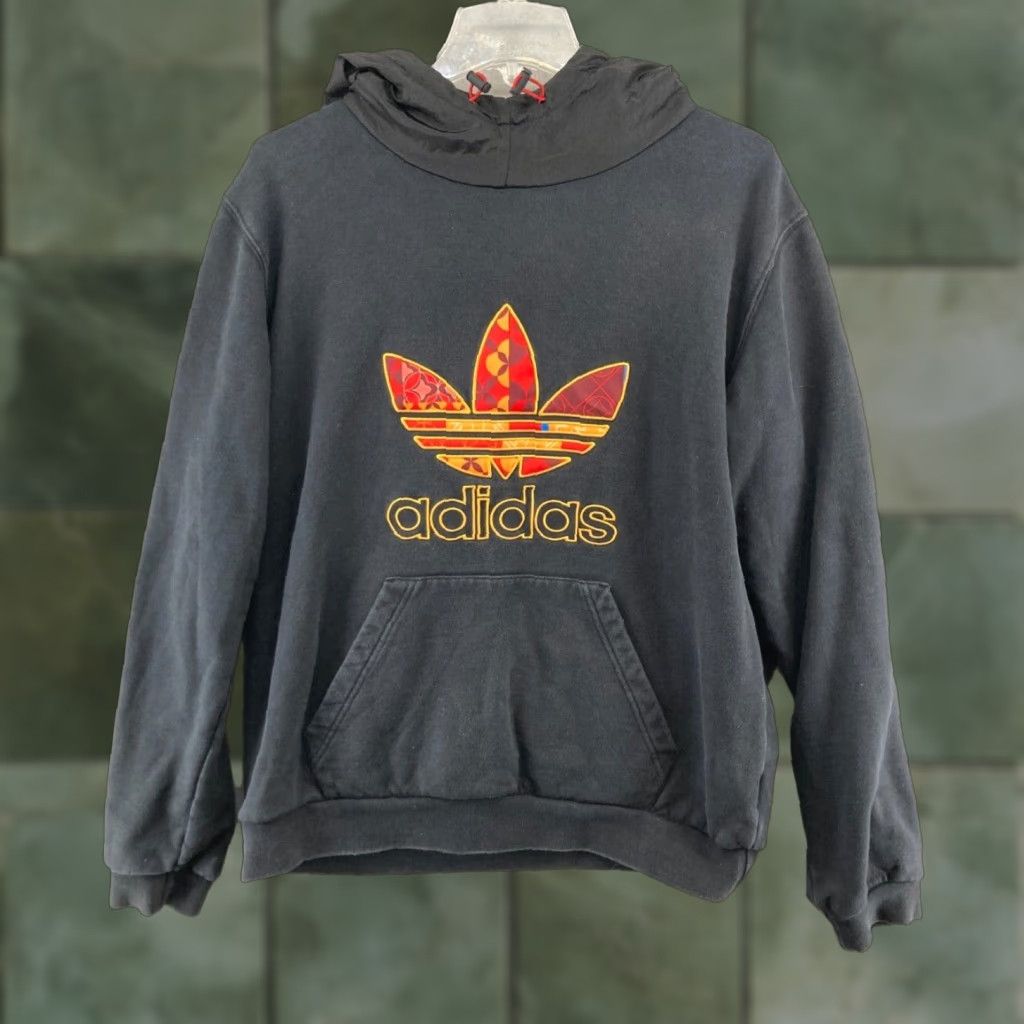 Adidas Adidas Men's Hoodie Medium Black Embroidered Athletic Pullover Size US M / EU 48-50 / 2 - 1 Thumbnail