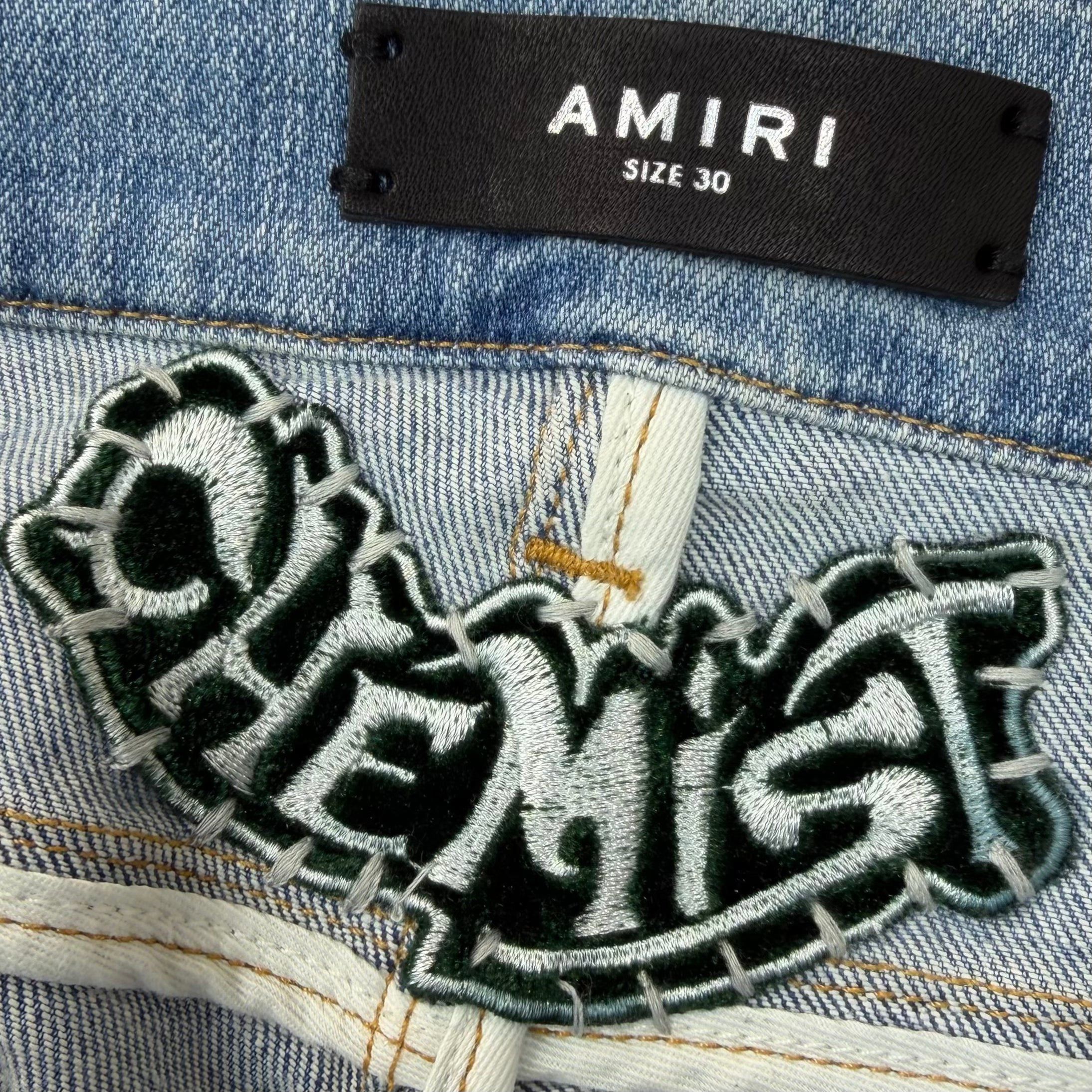 Amiri Amiri x Chemist Green Star Patch Jeans 30 Size US 30 / EU 46 - 6 Thumbnail