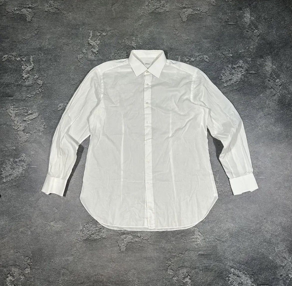 Brioni Brioni White Italian Dress Shirt 100% Cotton Size US L / EU 52-54 / 3 - 1 Thumbnail