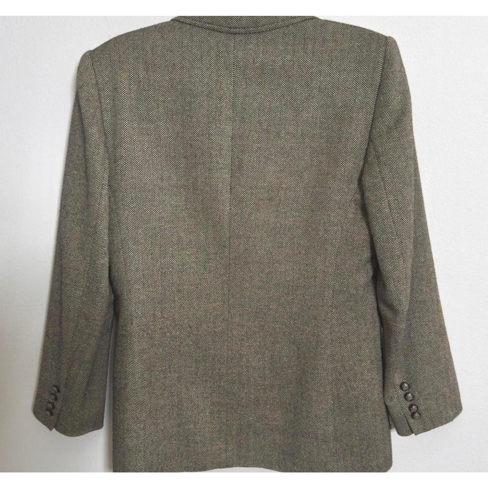 Ralph Lauren Ralph Lauren Herringbone Grey Equestrian Buttons Blazer 10 Size L / US 10 / IT 46 - 5 Thumbnail