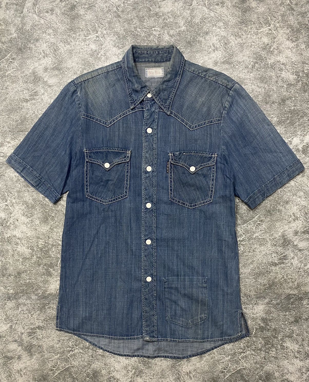 Blue Blue Japan Blue Blue Japan Short Snap Button Shirt Size US M / EU 48-50 / 2 - 1 Thumbnail