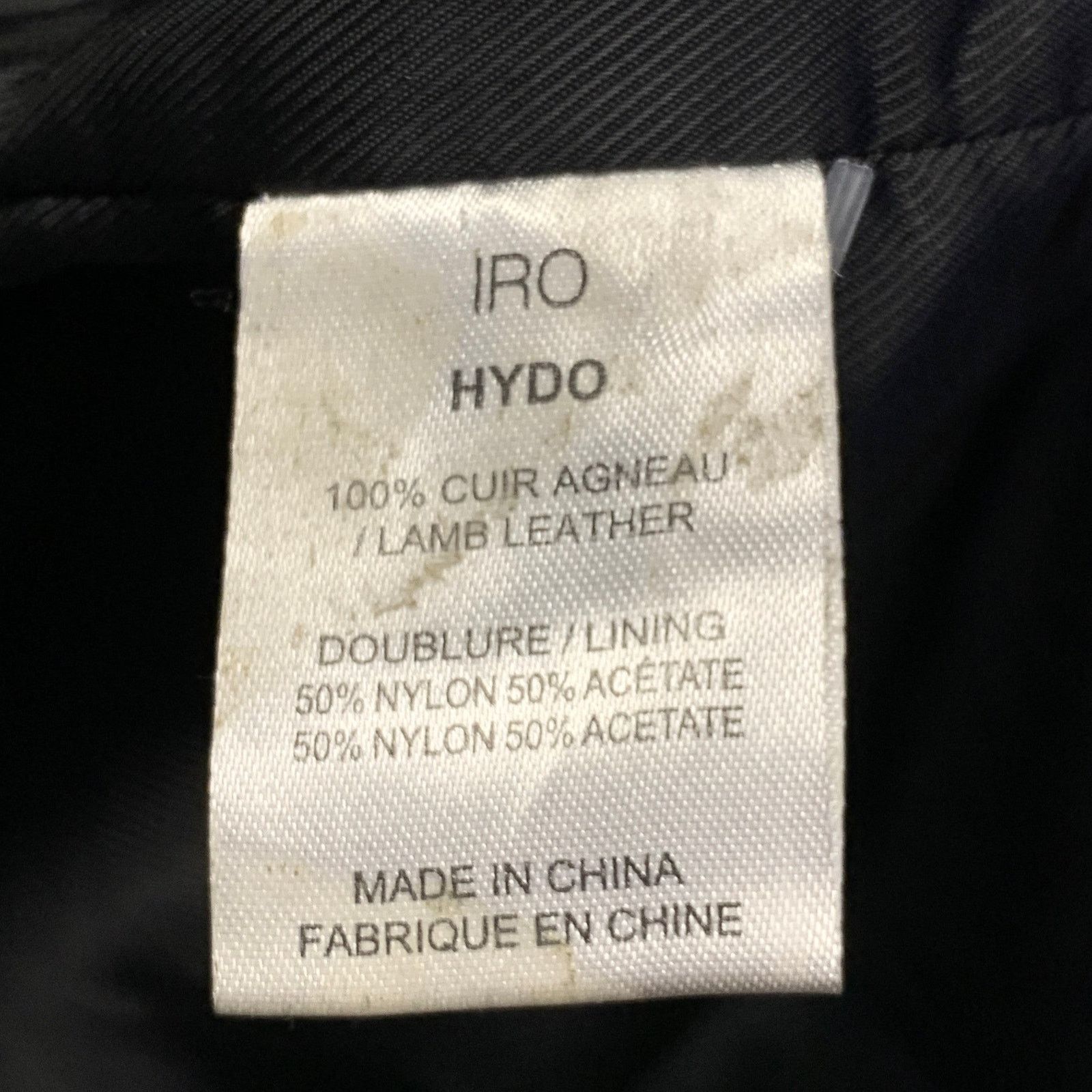 Iro IRO Size M Hydo Black Leather Moto Racer Zip Up Jacket Size US M / EU 48-50 / 2 - 7 Thumbnail