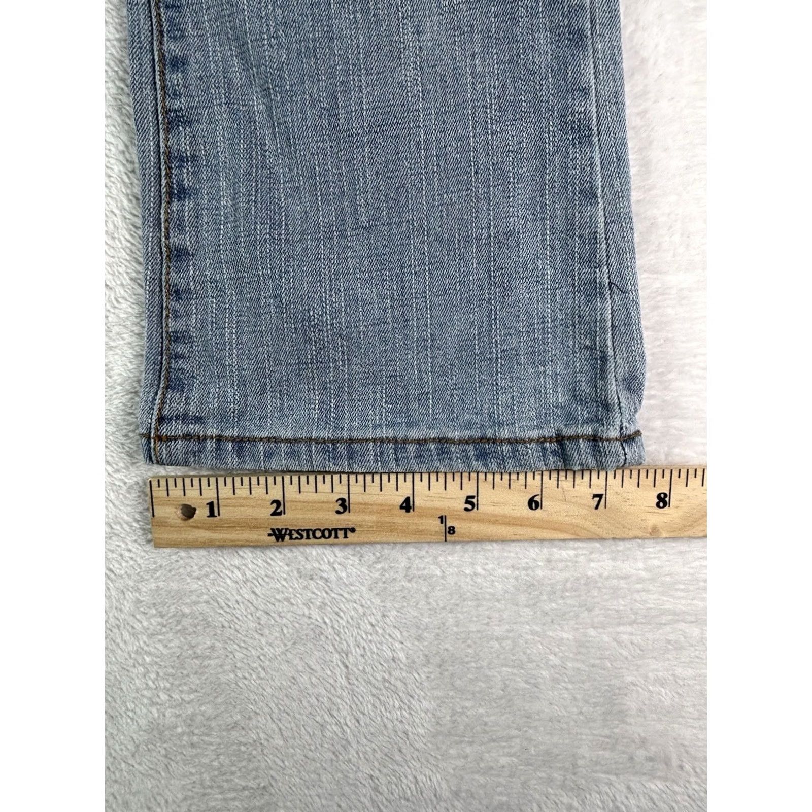 Vintage VINTAGE Apollo Women's Jeans Regular Fit Embroidered Blue Light Wash 3/4 Size 27in Inseam 34.5in Denim Cotton Buckle Seth 5-Pocket Y2K 90s Size 26" / US 2 / IT 38 - 5 Thumbnail