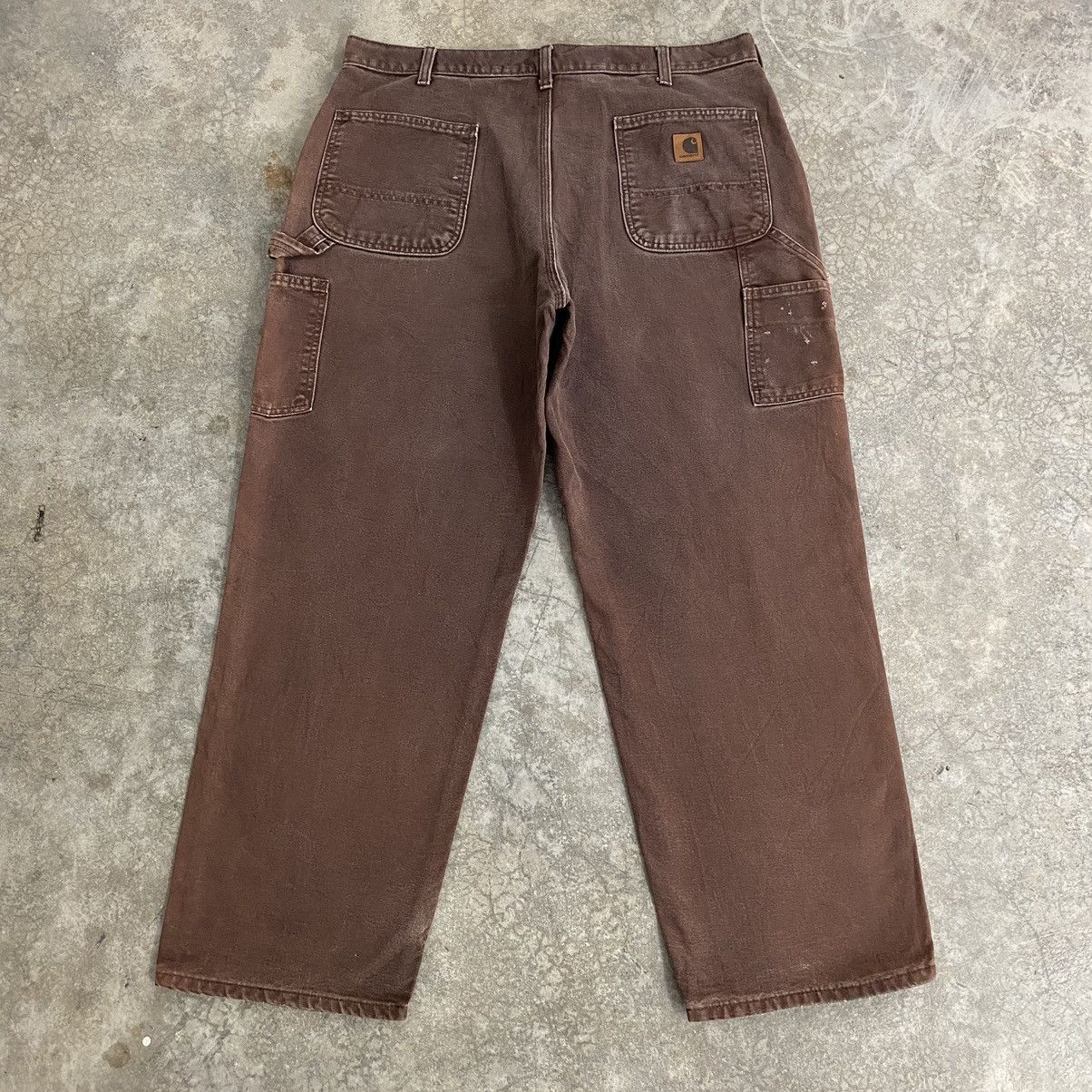 Carhartt Vintage Carhartt Faded Brown Carpenter Workwear Pants Size US 38 / EU 54 - 15 Thumbnail