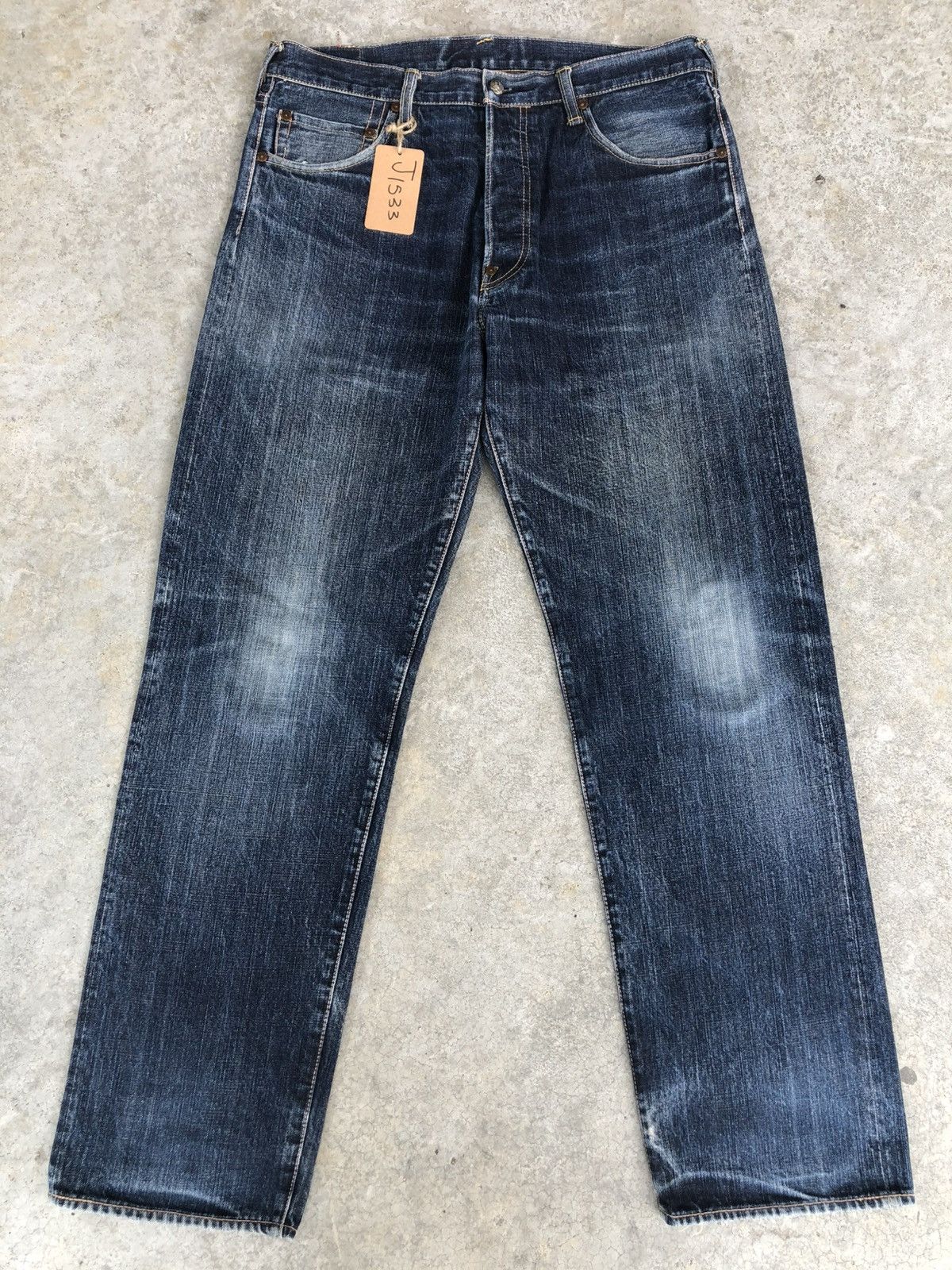 Evisu Evisu Lot 5040 Sakura Daicock Selvedge Denim Distressed Size US 35 - 2 Thumbnail
