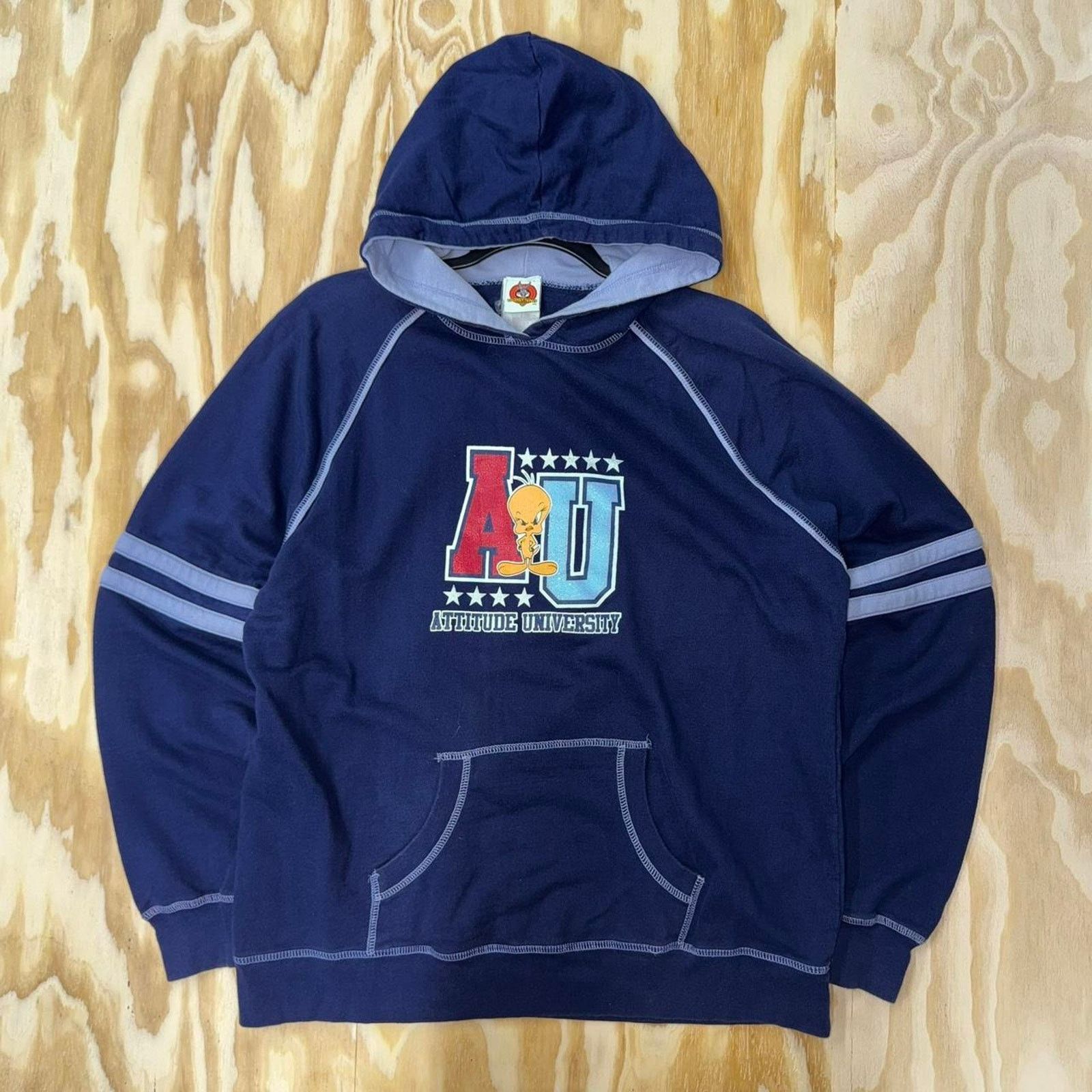 Vintage Vintage y2k looney tunes tweety bird university 2000s hoodie Size US L / EU 52-54 / 3 - 1 Thumbnail
