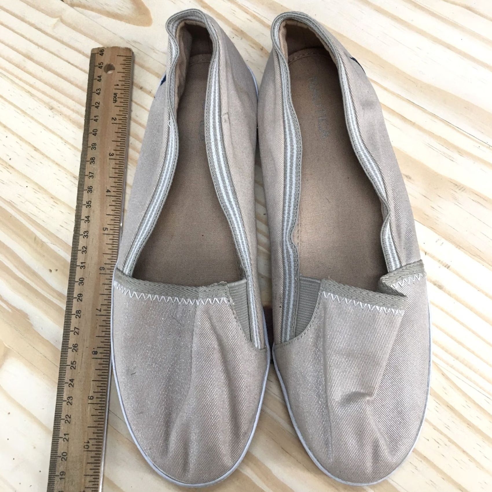 Nautica Nautica Womens Weatherley Slip On Loafers Beige Comfort Low Top Shoes 9 Casual Flat Knit Fabric Rubber Size M / US 6-8 / IT 42-44 - 5 Thumbnail