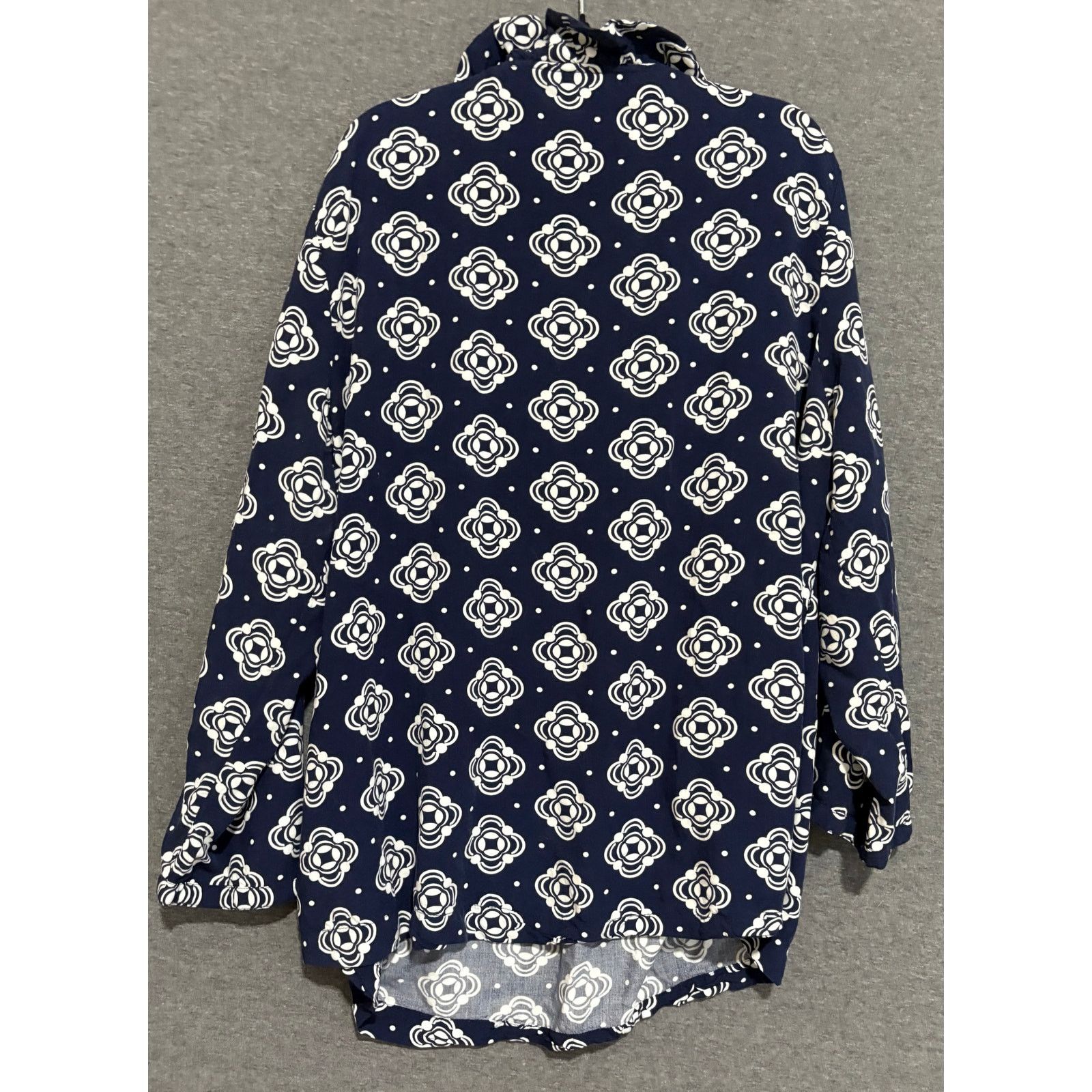 Other Crown & Ivy | Women's Open Neck Long Sleeve Blouse | Large Size L / US 10 / IT 46 - 2 Thumbnail