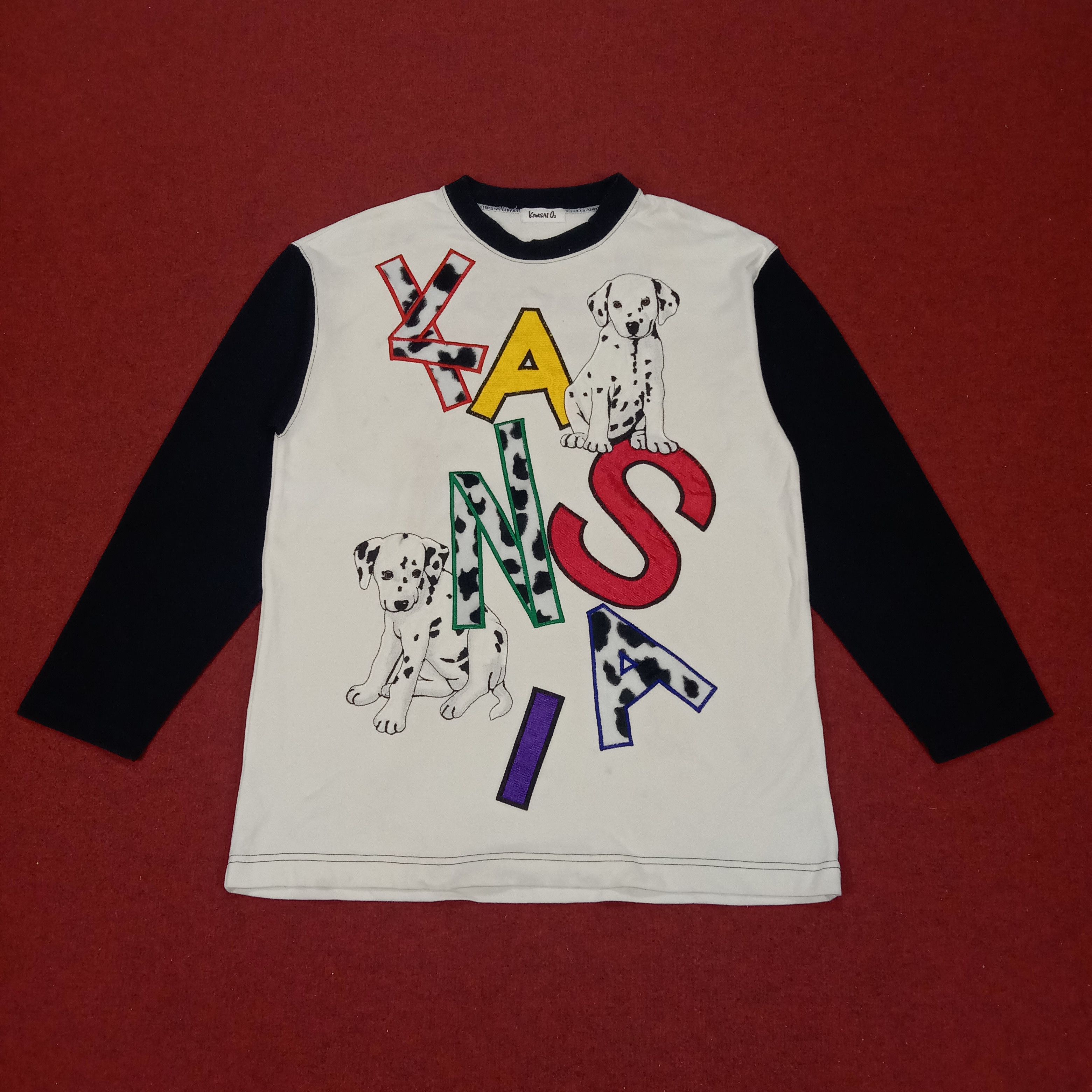 Japanese Brand × Kansai Yamamoto × Vintage Kansai Spell Out Dalmatians Style Sweatshirt Size US L / EU 52-54 / 3 - 1 Thumbnail