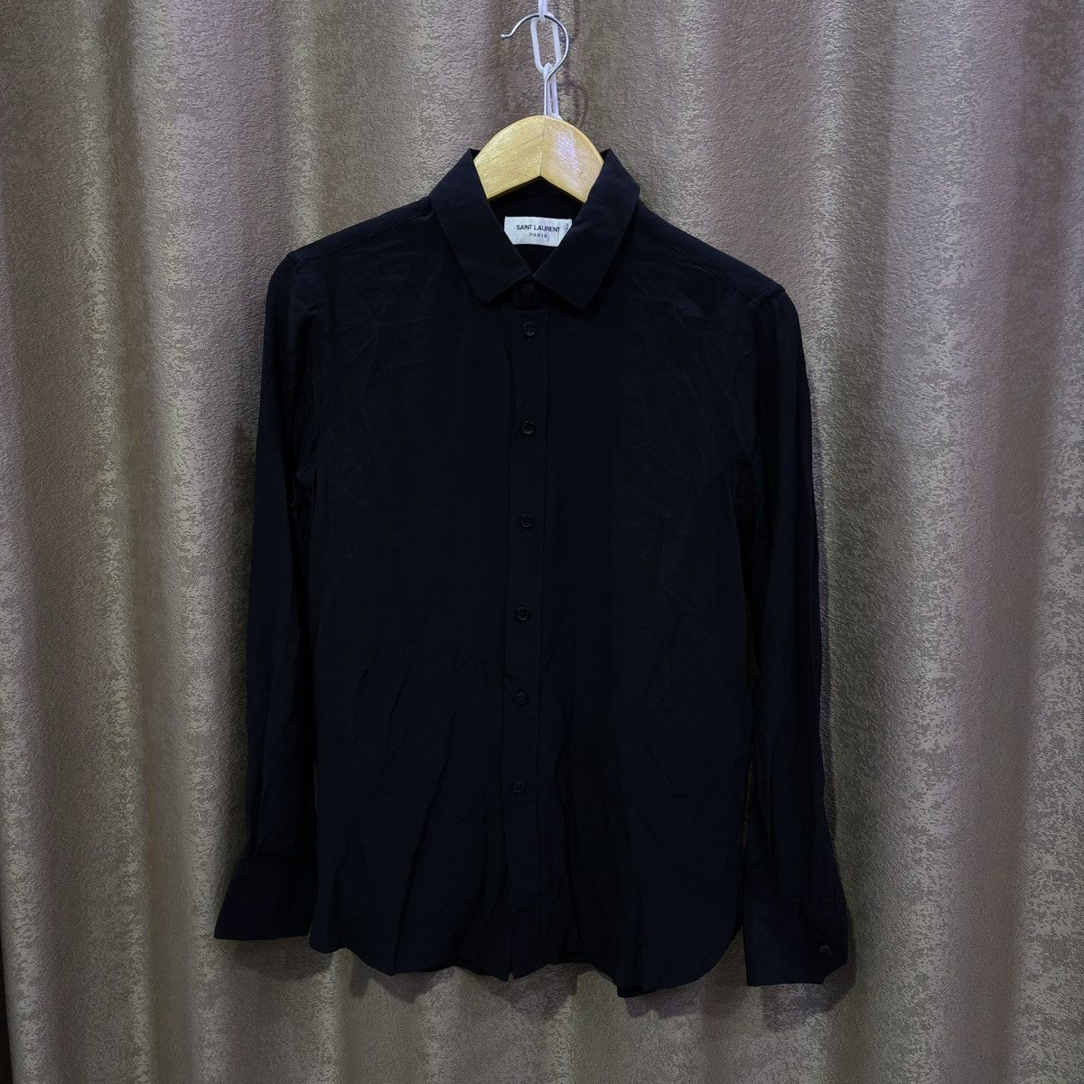 Saint Laurent Paris Saint Laurent Uniform Silk Shirt Size S / US 4 / IT 40 - 1 Thumbnail
