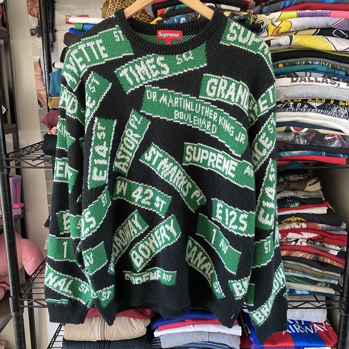 Supreme Supreme Street Signs Sweater Black 2021 Size US L / EU 52-54 / 3 - 1 Thumbnail