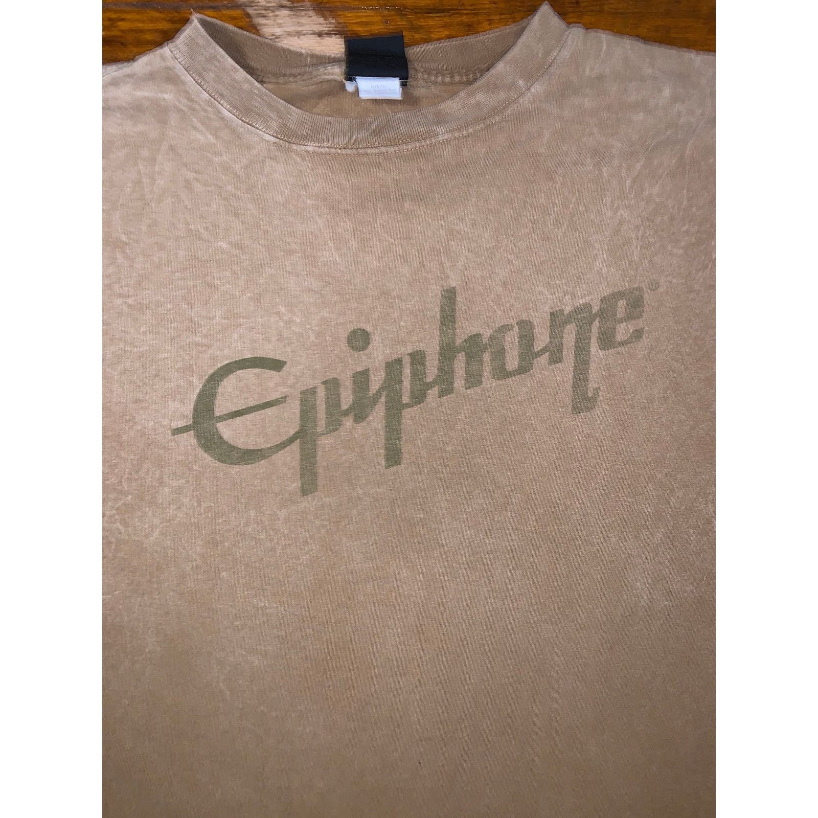 Fender × Other × Vintage Epiphone Gibson Guitar T Shirt XL Sand Tan Acid Wash Grunge Size US XL / EU 56 / 4 - 4 Thumbnail