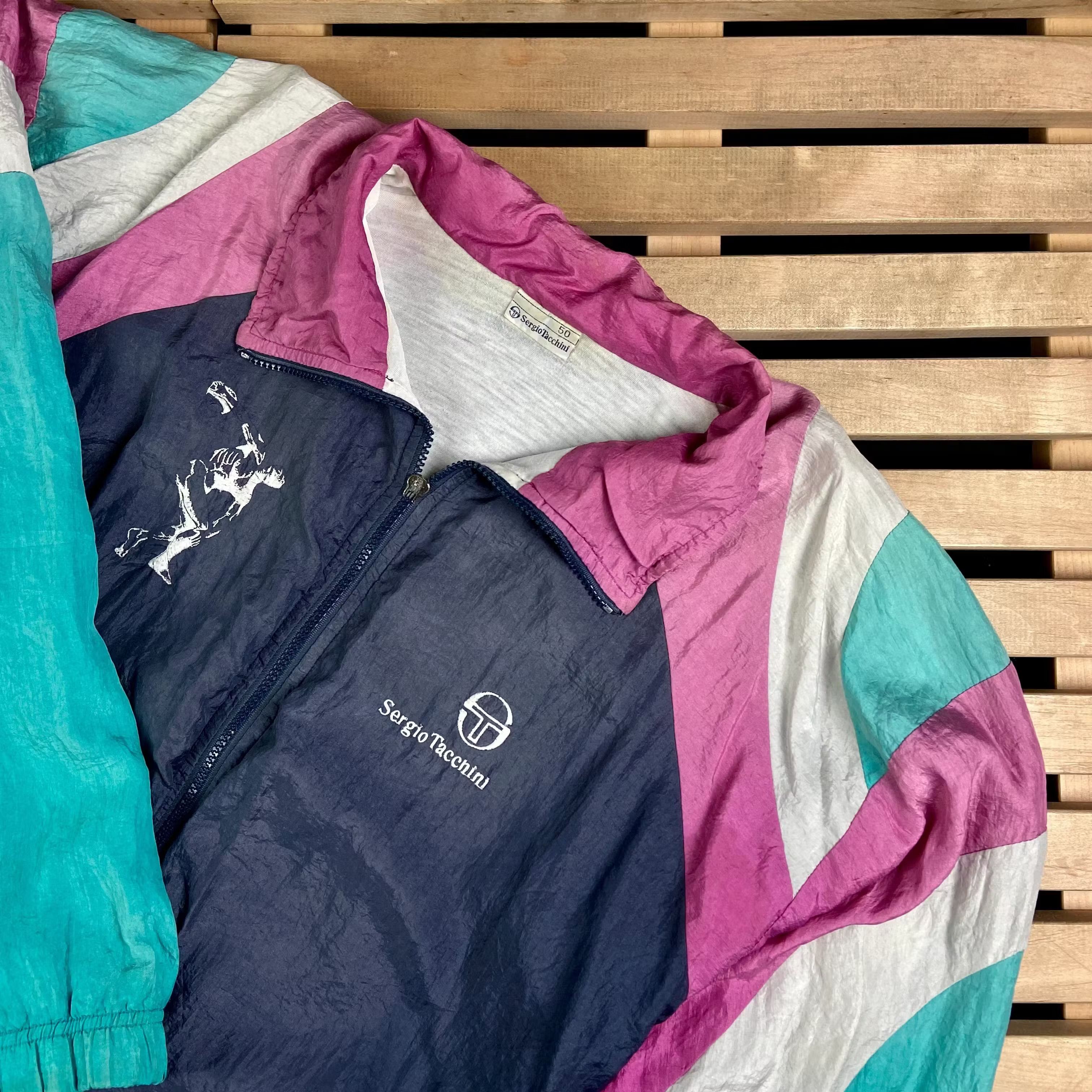 Sergio Tacchini × Vintage Mens Bomber Jacket Sergio Tacchini Vintage Size 50 Size US M / EU 48-50 / 2 - 2 Thumbnail