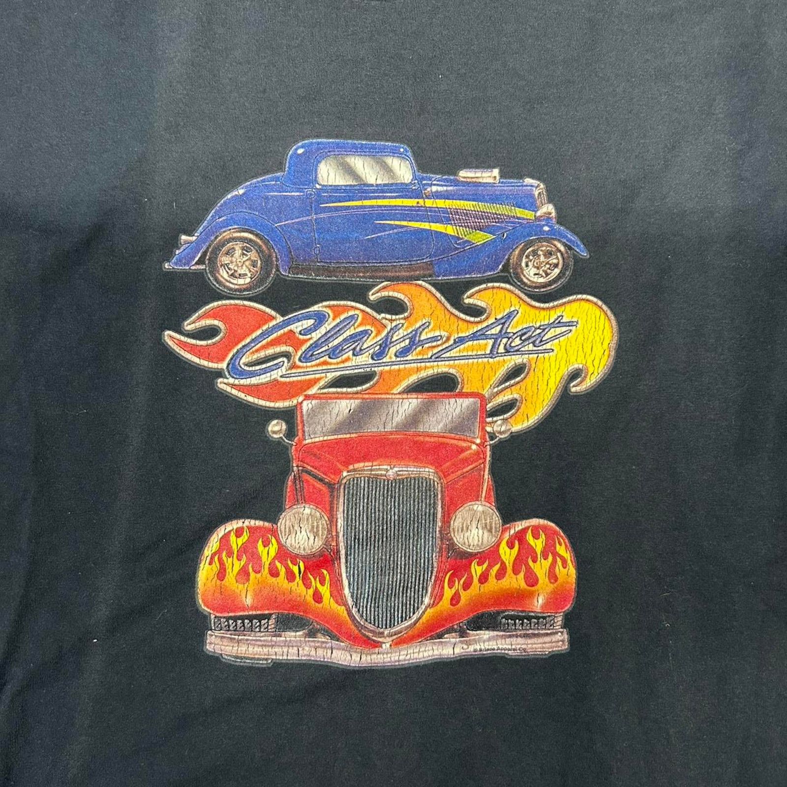 Fruit Of The Loom Y2K Black long sleeve graphic tee with bold classic car Size US L / EU 52-54 / 3 - 2 Thumbnail
