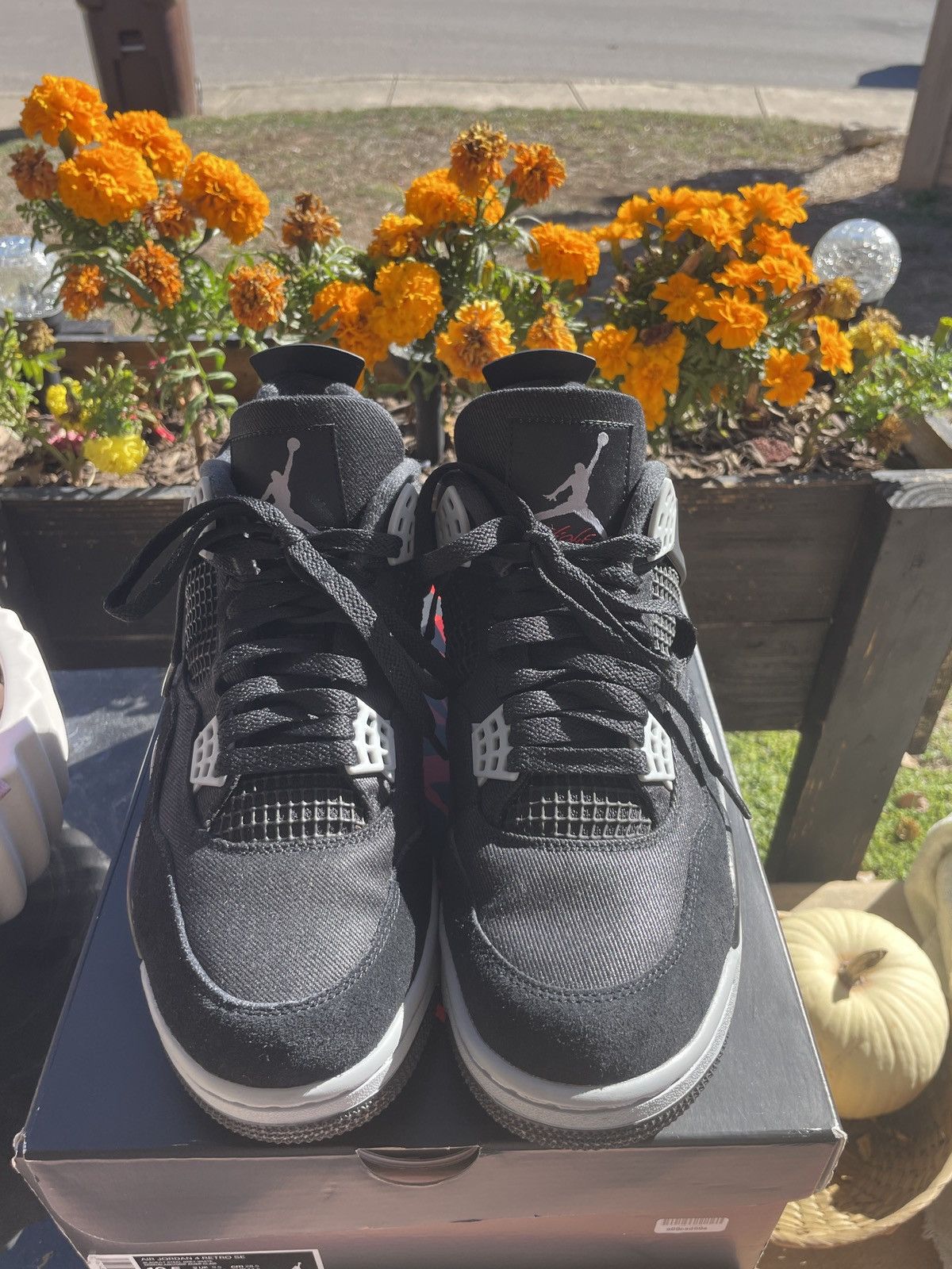 Jordan Brand Air Jordan 4 Retro SE Blk Canvas Size US 10.5 / EU 43-44 - 4 Thumbnail