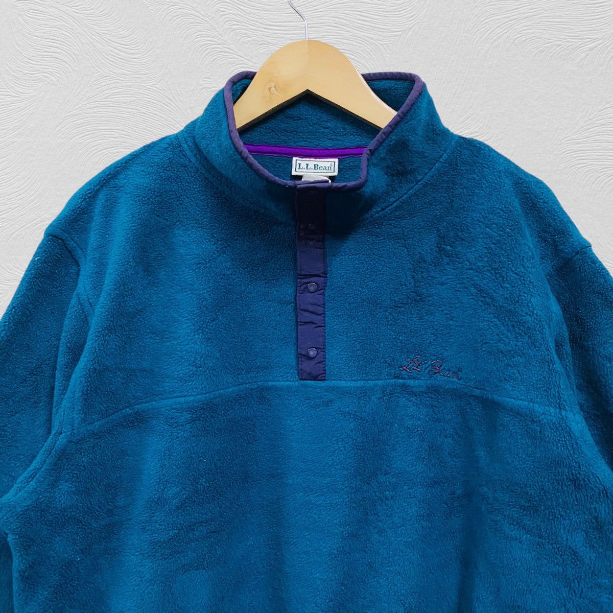 L.L. Bean Vintage 90s LL Bean Fleece sweater half zipper Size US L / EU 52-54 / 3 - 2 Thumbnail