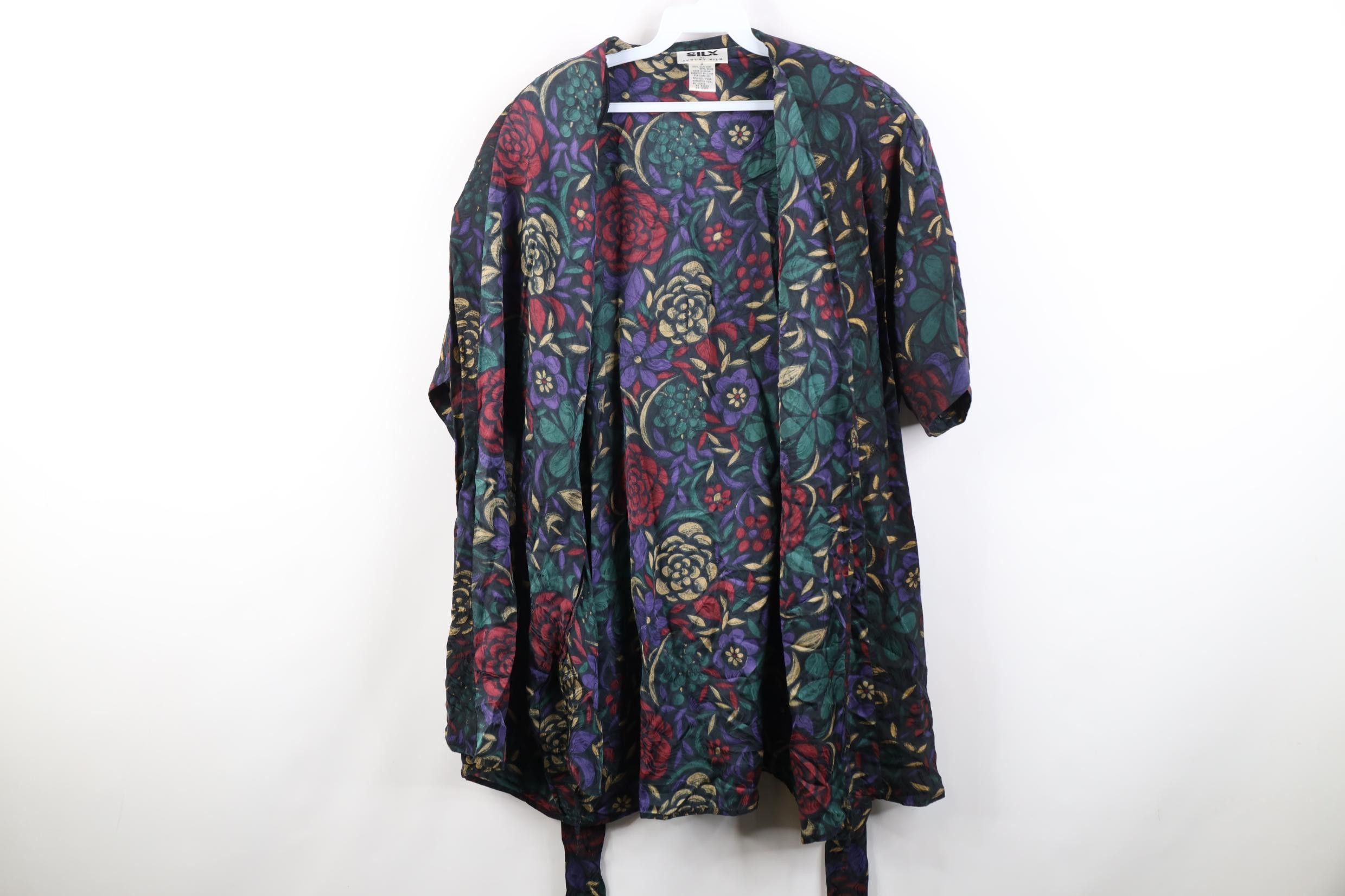 Vintage Vintage 90s Streetwear Rose Belted Bath Robe Loungewear Size ONE SIZE - 10 Thumbnail