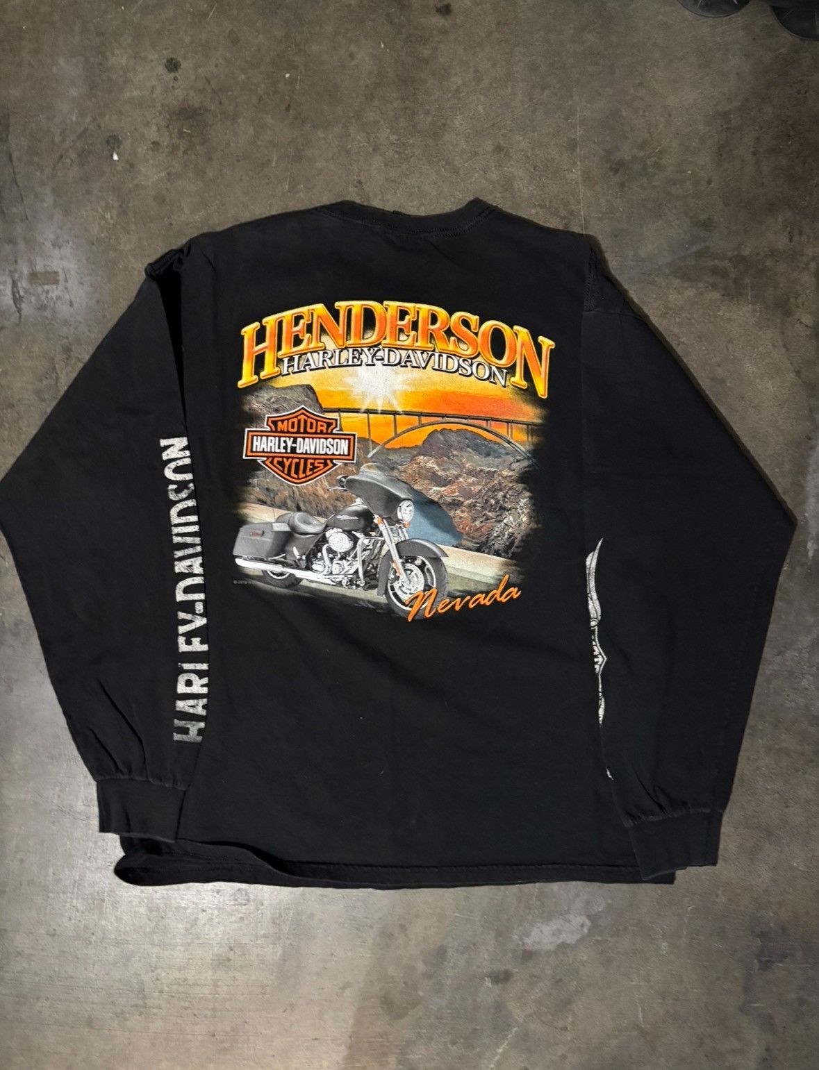 Harley Davidson Vintage Harley Davidson Longsleeve Nevada Size US L / EU 52-54 / 3 - 2 Thumbnail