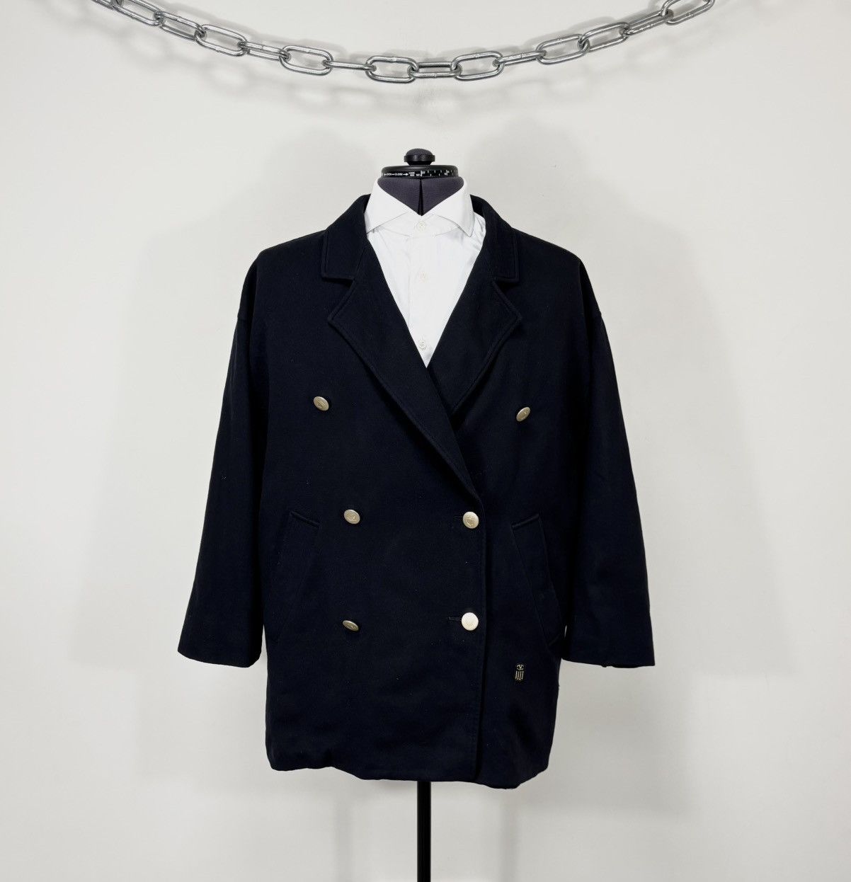 Valentino Vintage Valentino 1980s Wool Cashmere Double Breasted Coat Size US M / EU 48-50 / 2 - 1 Thumbnail