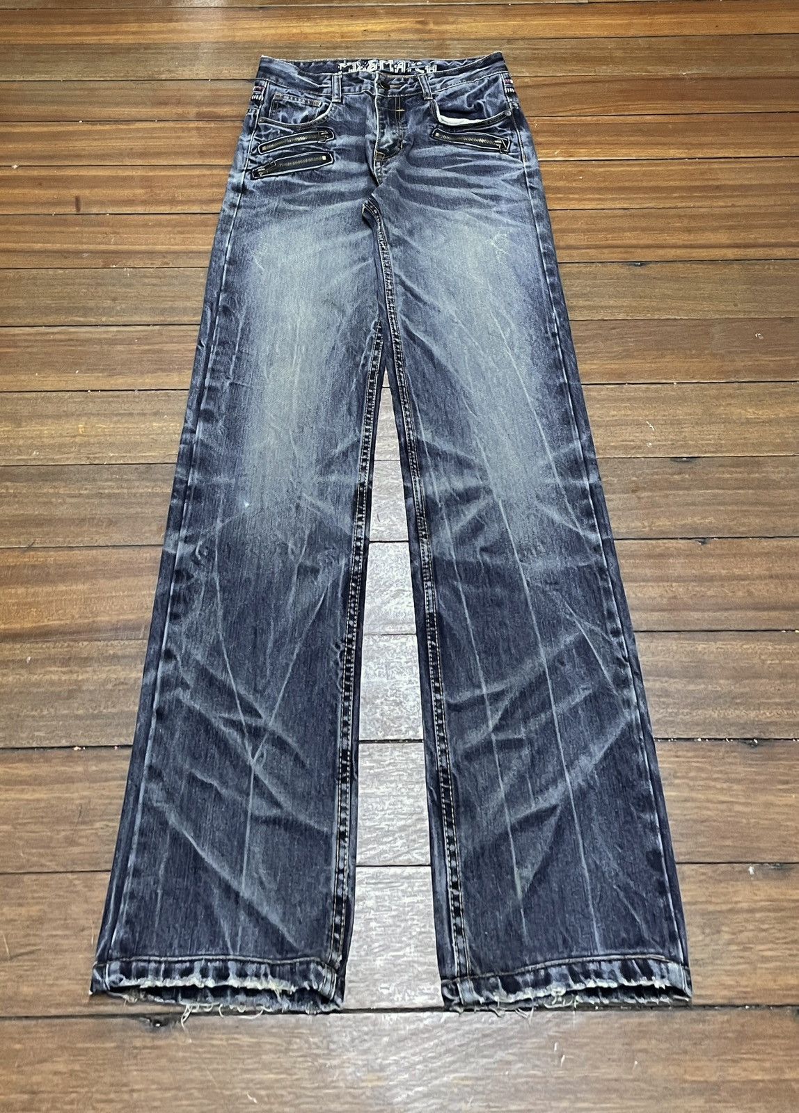 Japanese Brand Rare Design Vintage Japanese Brand Mix & Match Jeans 2000s Size US 30 / EU 46 - 1 Thumbnail