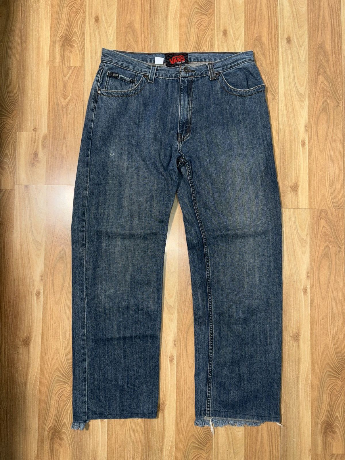 Vans Vintage 2009 Vans Skate Denim Baggy Jeans 36x34 Cyber Y2K Size US 36 / EU 52 - 1 Thumbnail