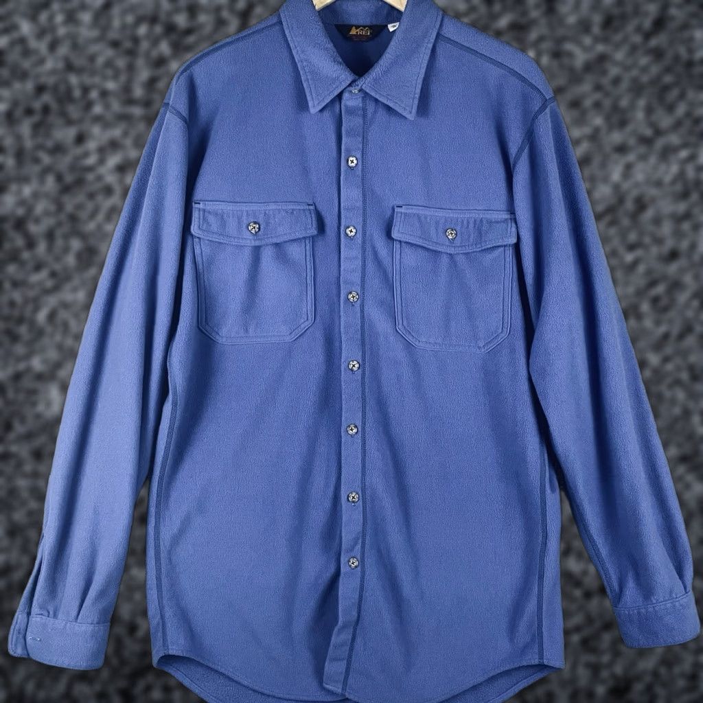 Vintage VINTAGE REI Polartec Fleece Shirt Men’s XLT Button Down Gorpcore 90s Blue Size US XL / EU 56 / 4 - 1 Thumbnail