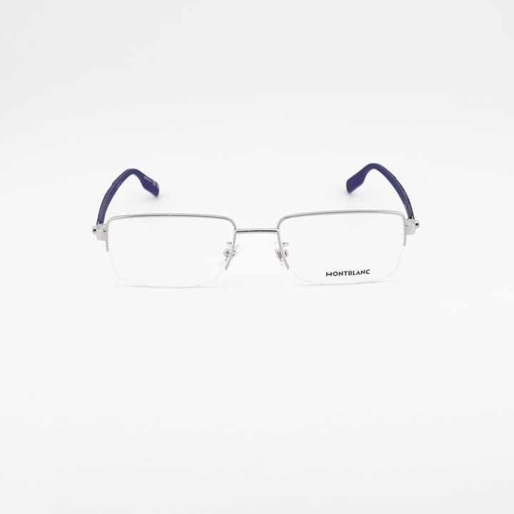 Montblanc Montblanc MB0188O 005 Eyeglasses Silver 57mm Rectangle Frame Size ONE SIZE - 2 Thumbnail
