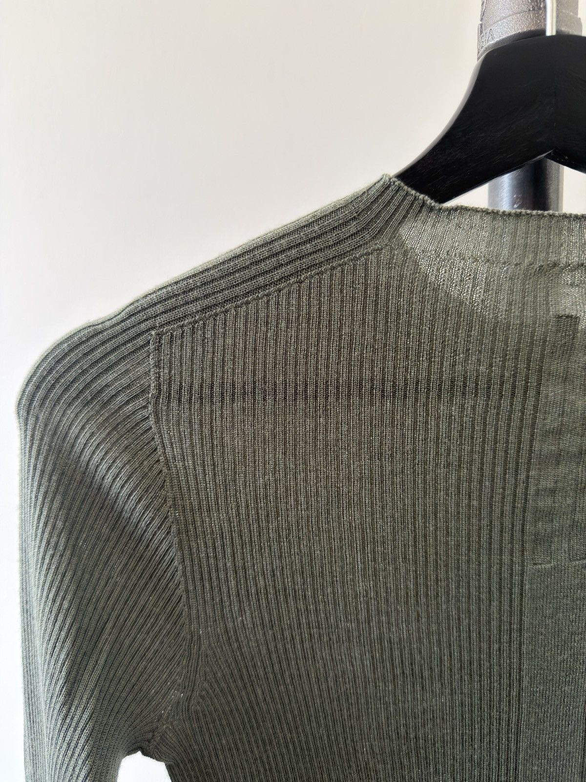 Rick Owens SS23 EDFU Moss Ribbed Sweater Size US S / EU 44-46 / 1 - 3 Thumbnail