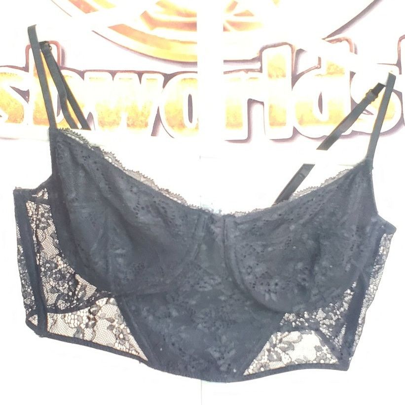 Stradivarius Stradivarius Black Lace Bustier Corset Top Size L Size ONE SIZE - 11 Thumbnail