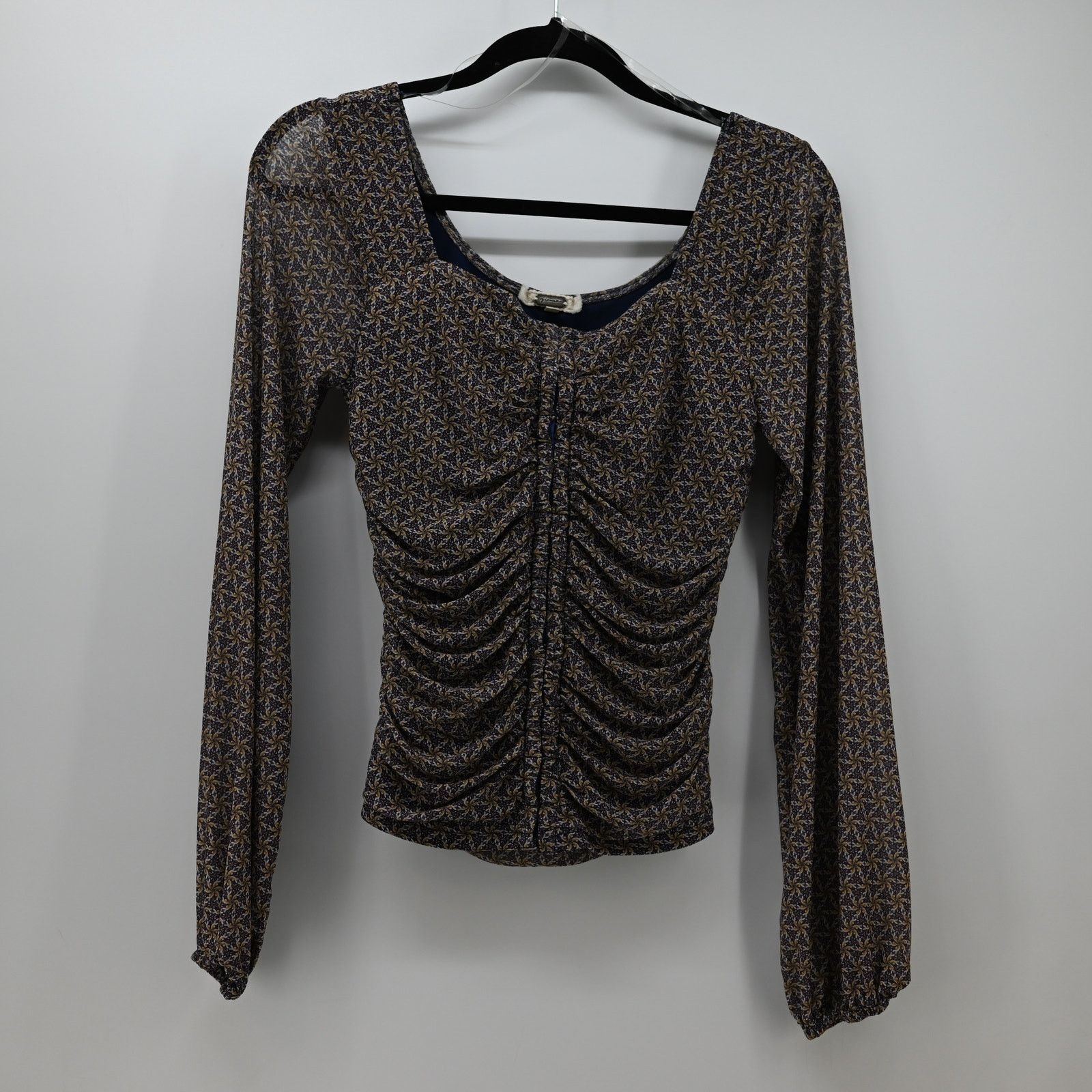 Other Gimmick Size M Floral Ruched Long Sleeve Top Y2K Style Size M / US 6-8 / IT 42-44 - 16 Thumbnail