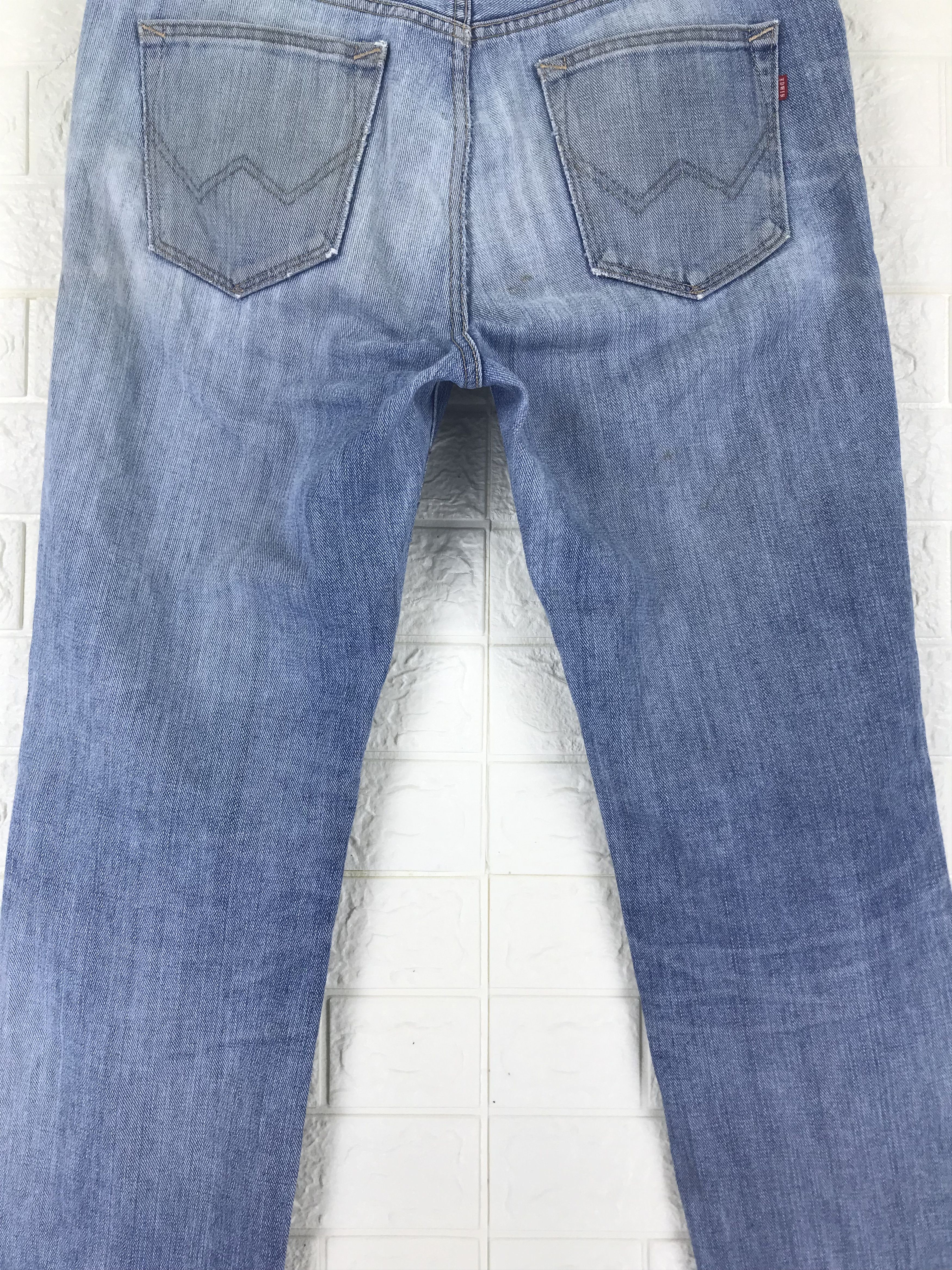 Edwin Vintage Edwin 402 Faded Blue Jeans Distressed Denim Size US 33 - 7 Thumbnail