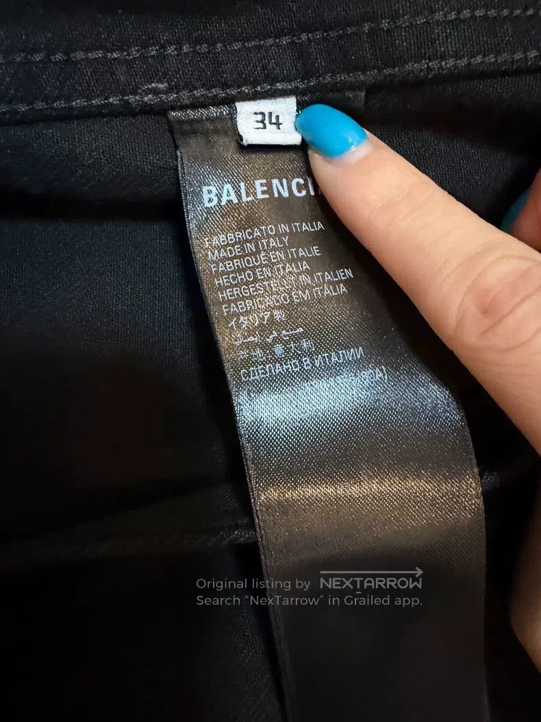 Balenciaga Balenciaga Black Denim Jacket Size XXS / US 00 / IT 34 - 2 Thumbnail