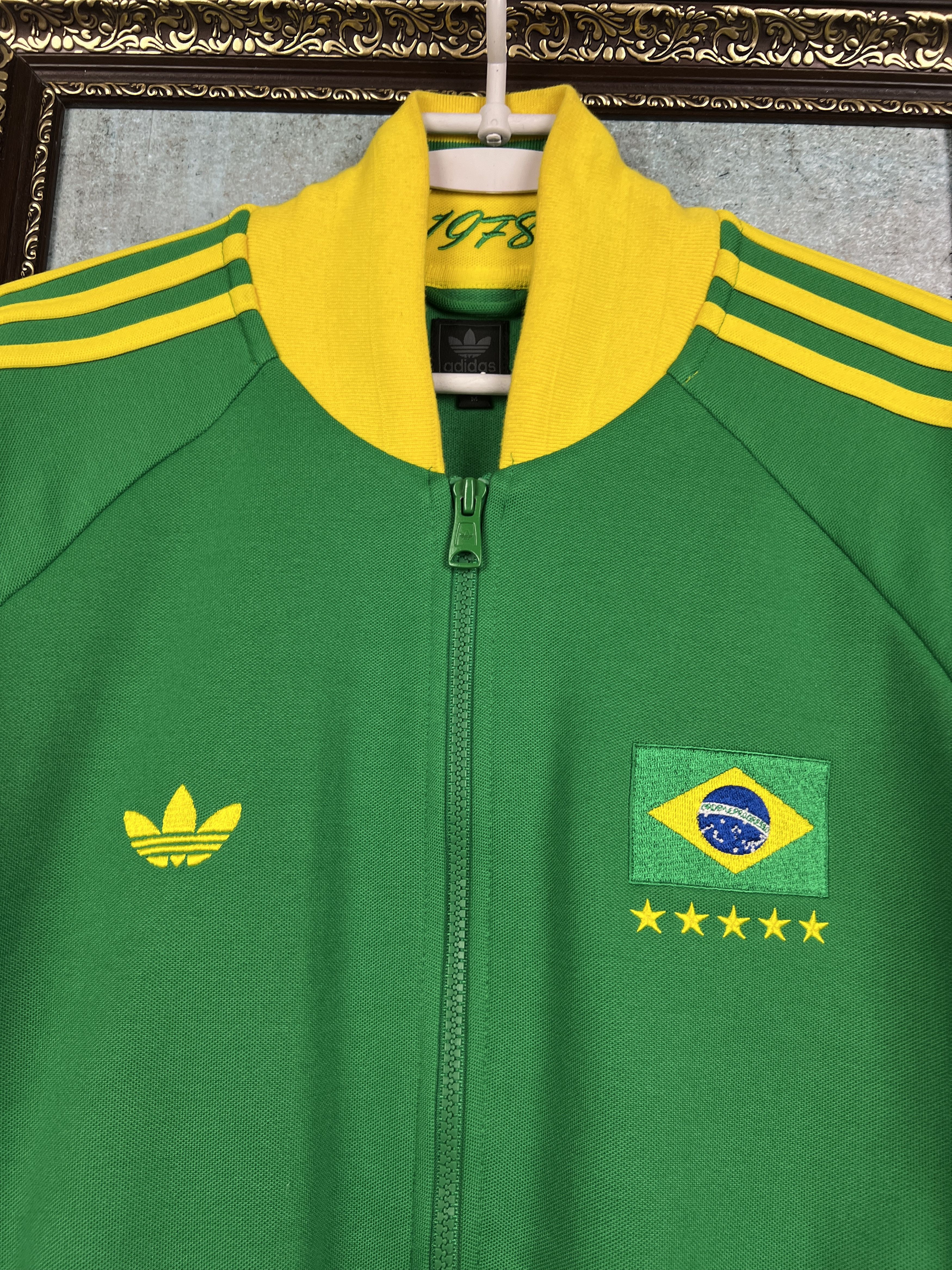 Adidas Originals Brazil Football Jacket Soccer World Cup Track Top Size US M / EU 48-50 / 2 - 3 Thumbnail