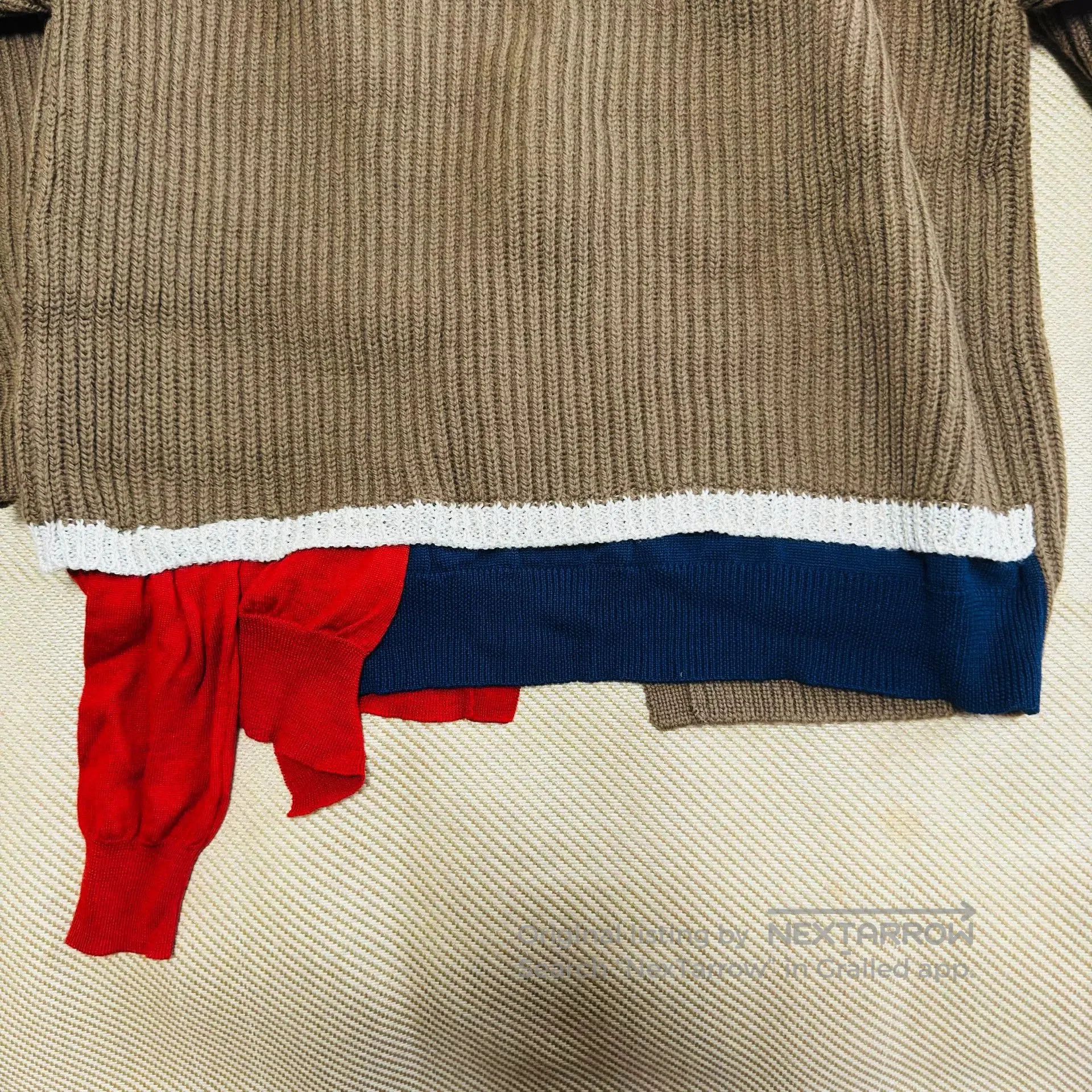 Kolor Kolor Asymmetrical Brown Knit Cardigan. Size US S / EU 44-46 / 1 - 5 Thumbnail