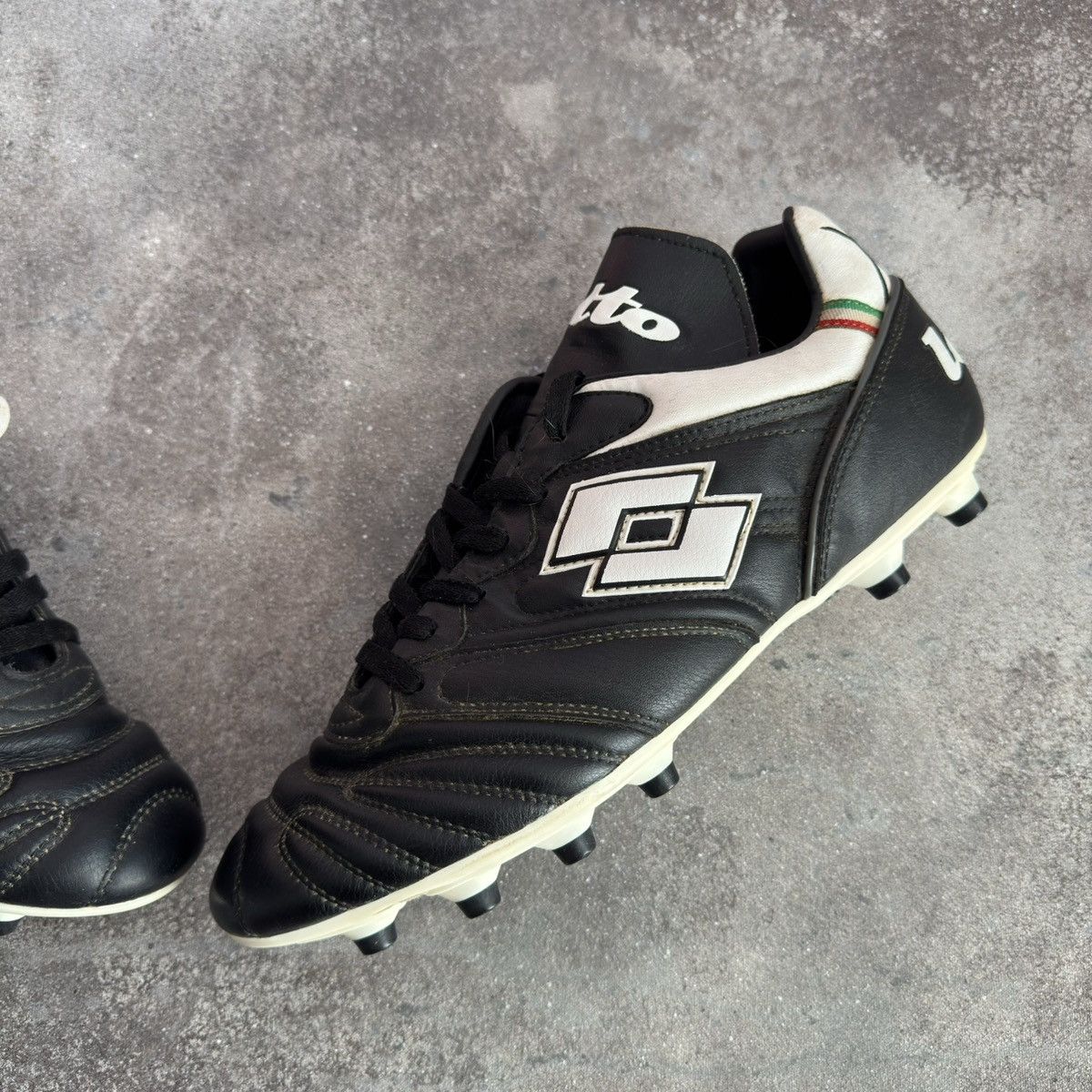 Lotto Sport × Vintage Lotto Vintage Black Leather Italian Soccer Cleats Size US 10.5 / EU 43-44 - 5 Thumbnail
